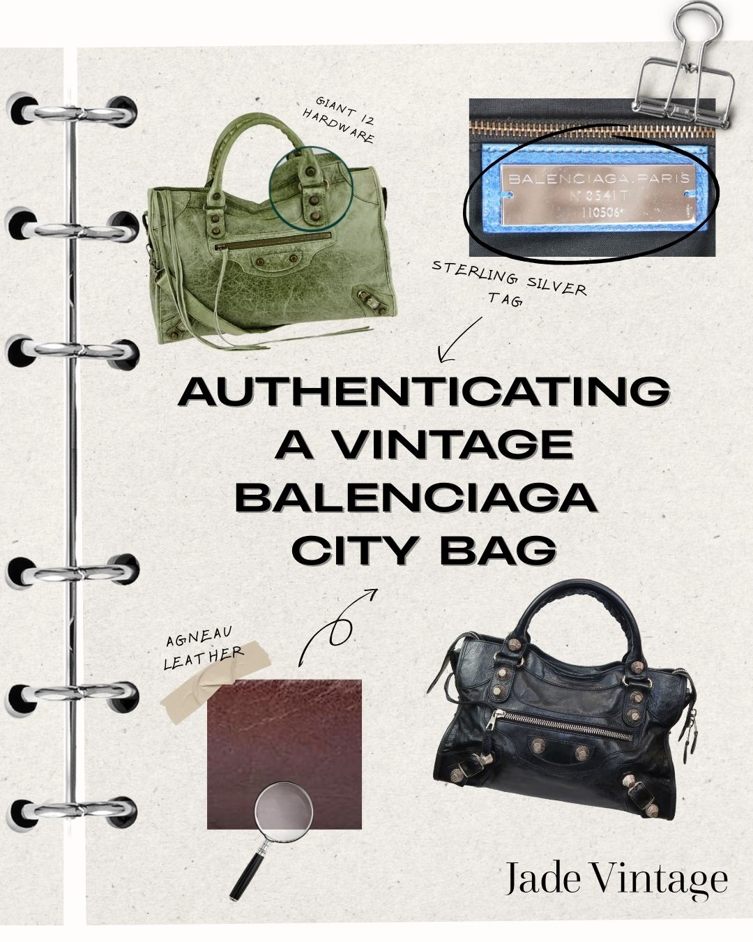 How to Authenticate a Vintage Balenciaga City Bag – Jade Vintage