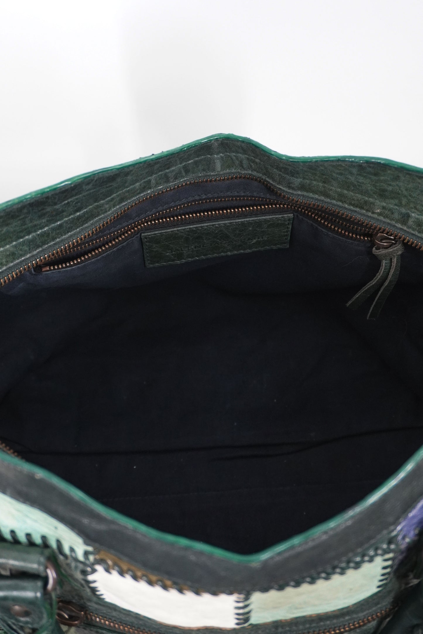 2009 Balenciaga Green Patchwork Medium City Bag