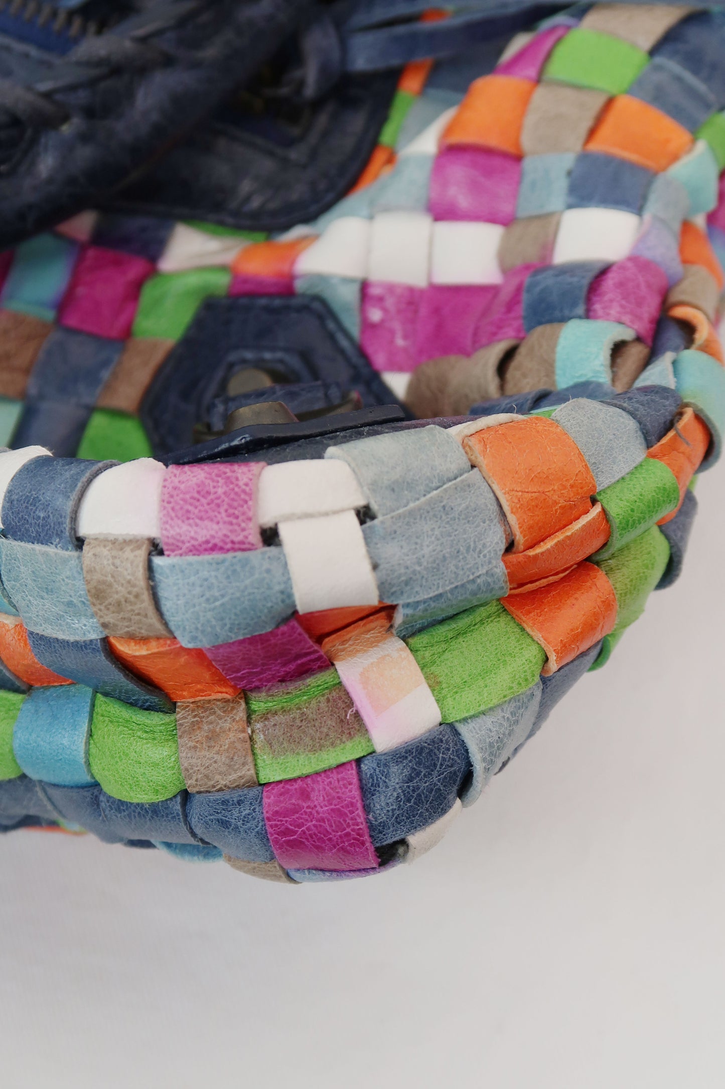 Balenciaga Classic First Bag Lattice Woven Multicolor