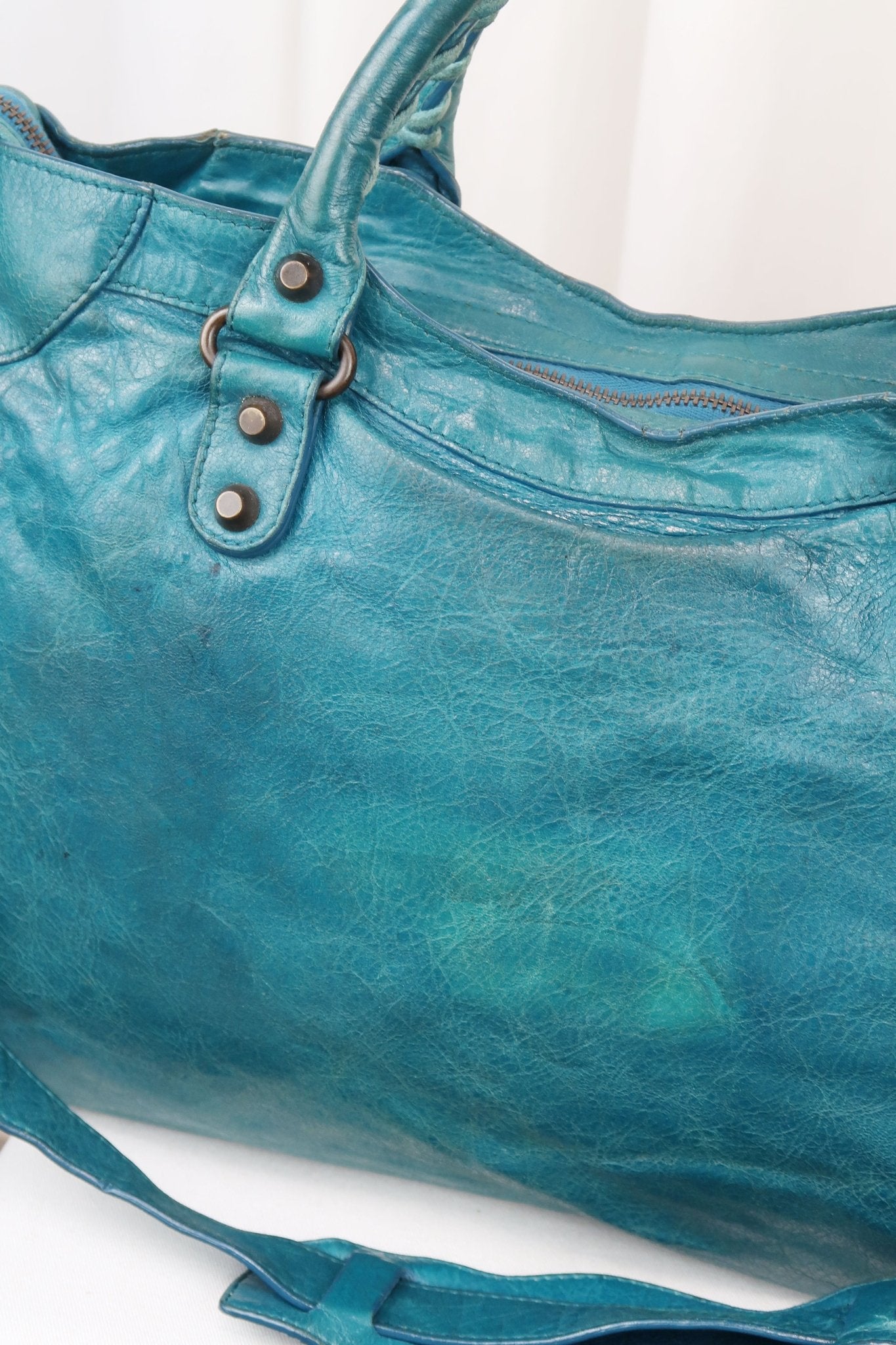 Balenciaga City Bag Blue - Jade Vintage
