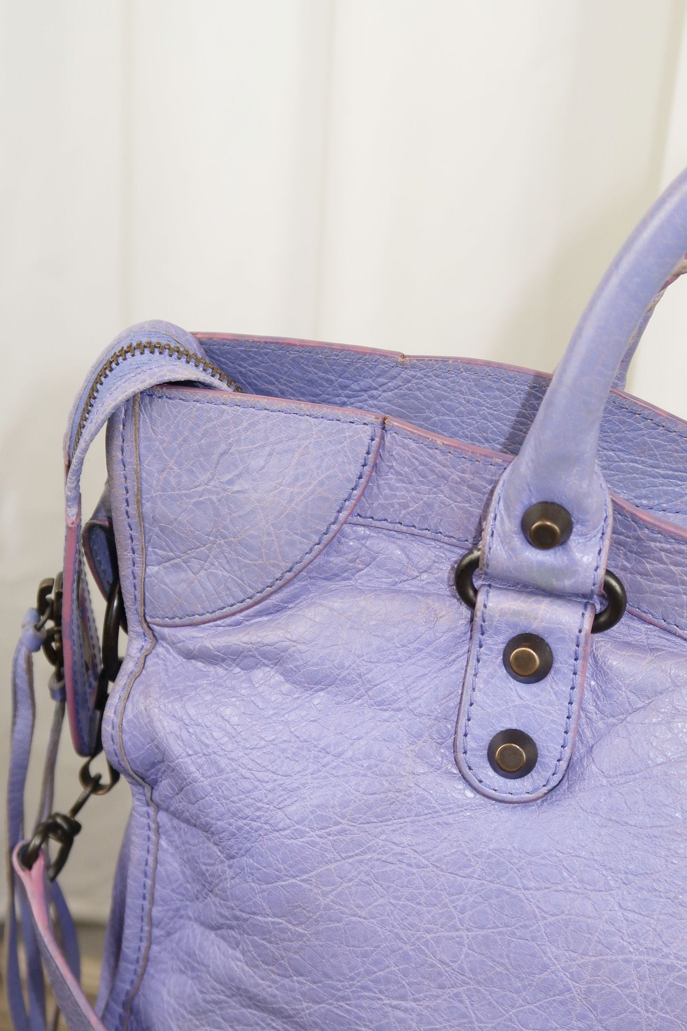 Balenciaga City Bag Purple Mauve - Jade Vintage
