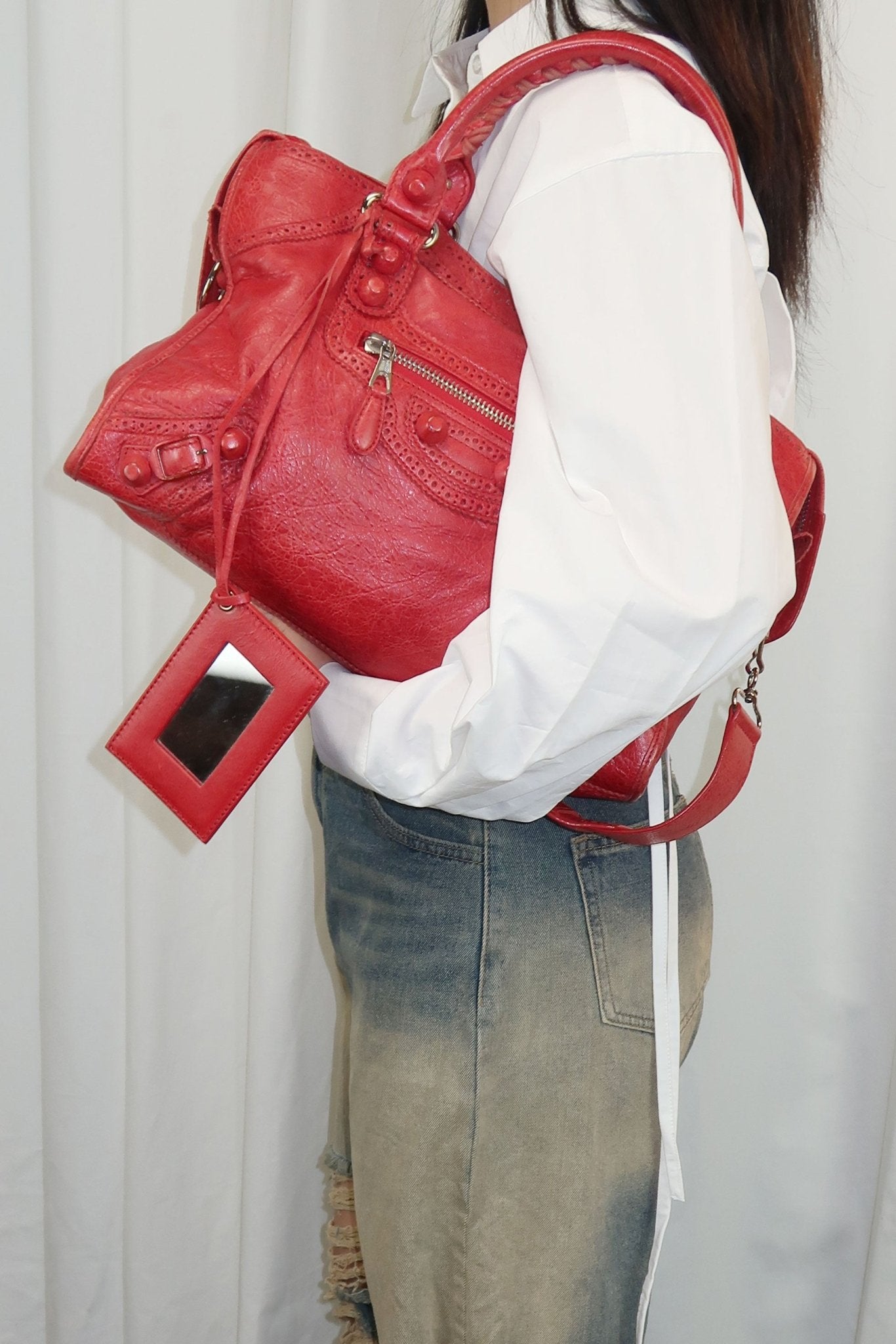 Balenciaga City Bag Red - Jade Vintage