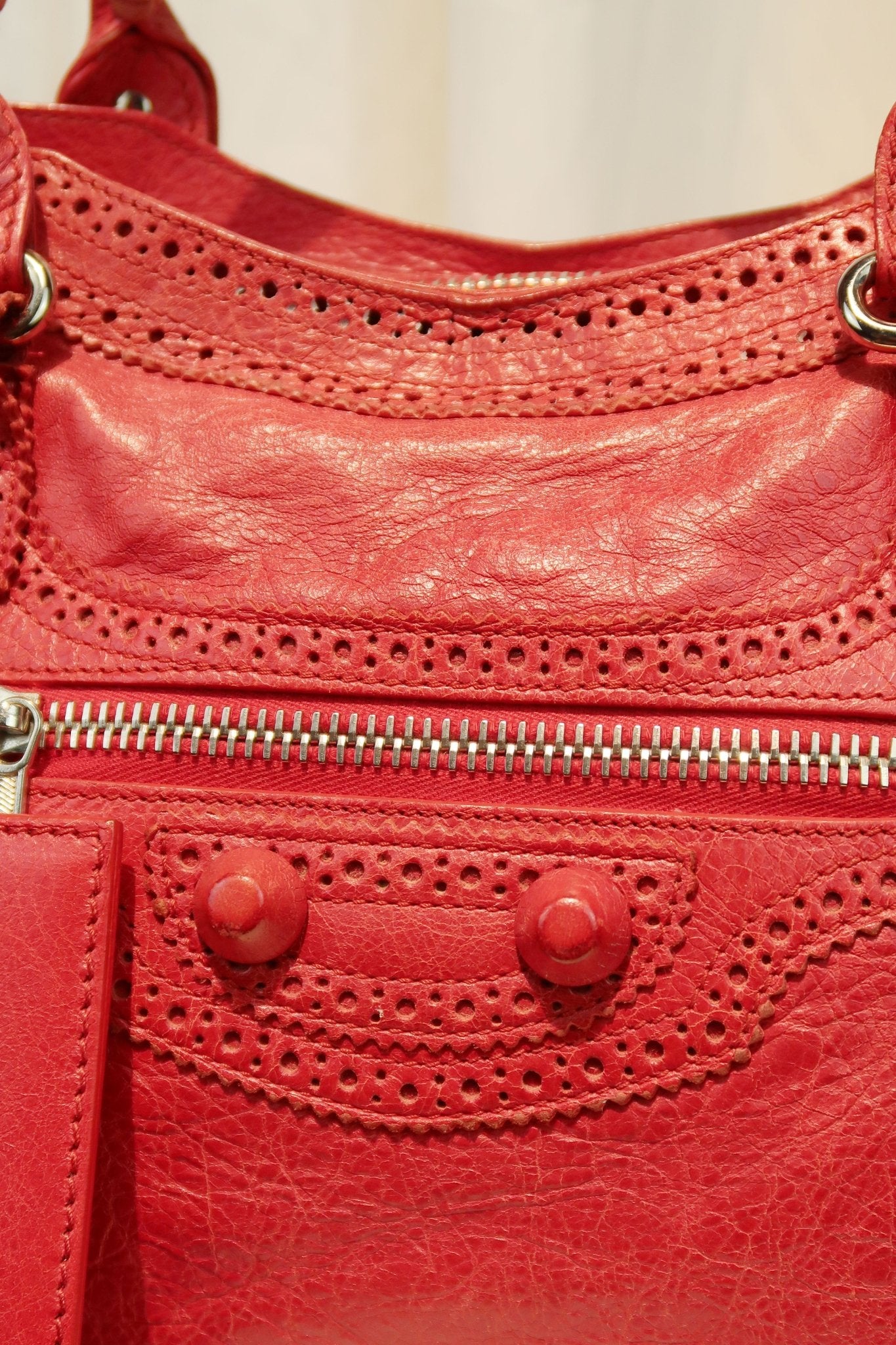Balenciaga City Bag Red - Jade Vintage