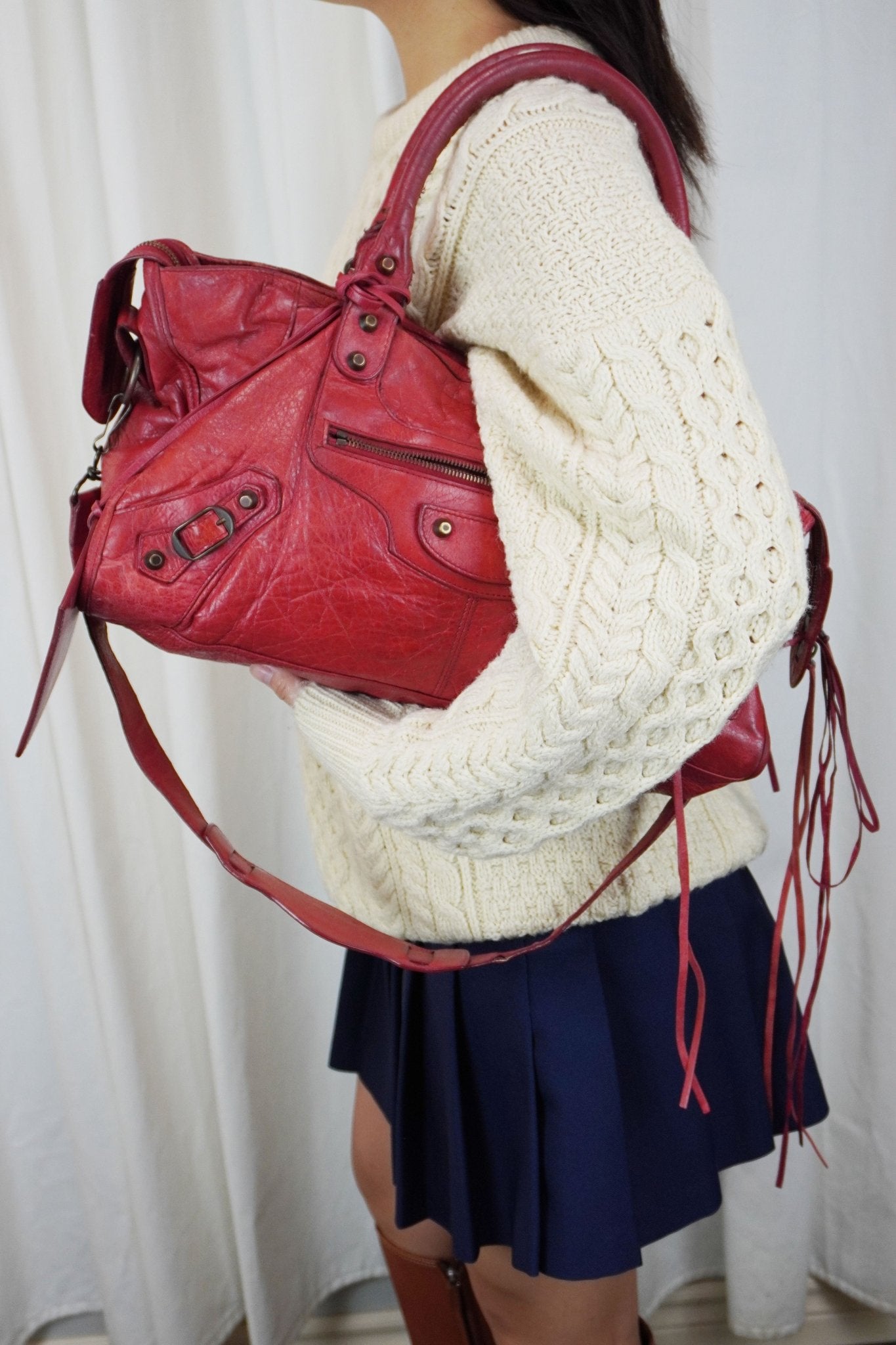 Balenciaga City Bag Red Rouge Vermillon - Jade Vintage