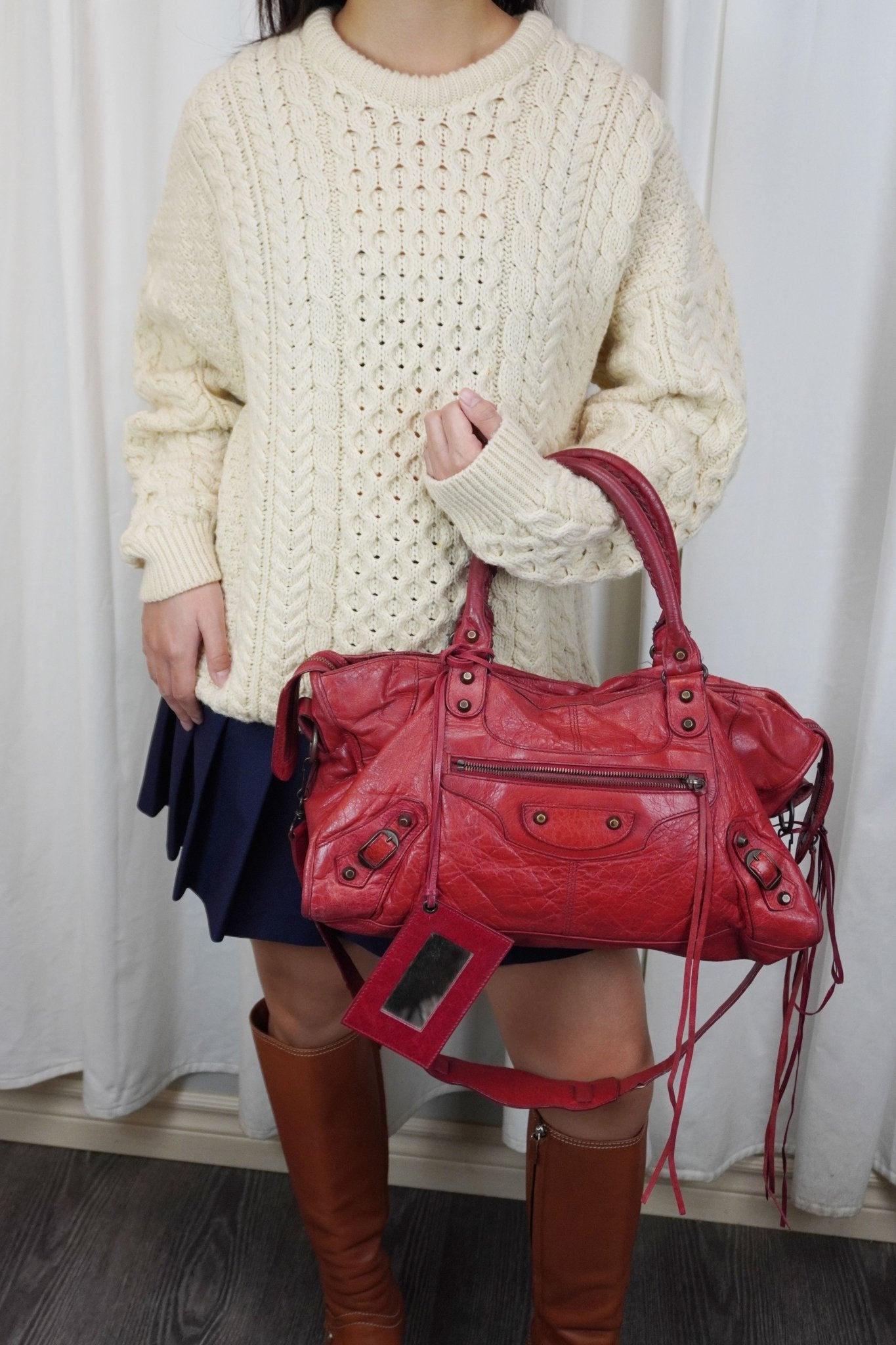 Balenciaga City Bag Red Rouge Vermillon - Jade Vintage