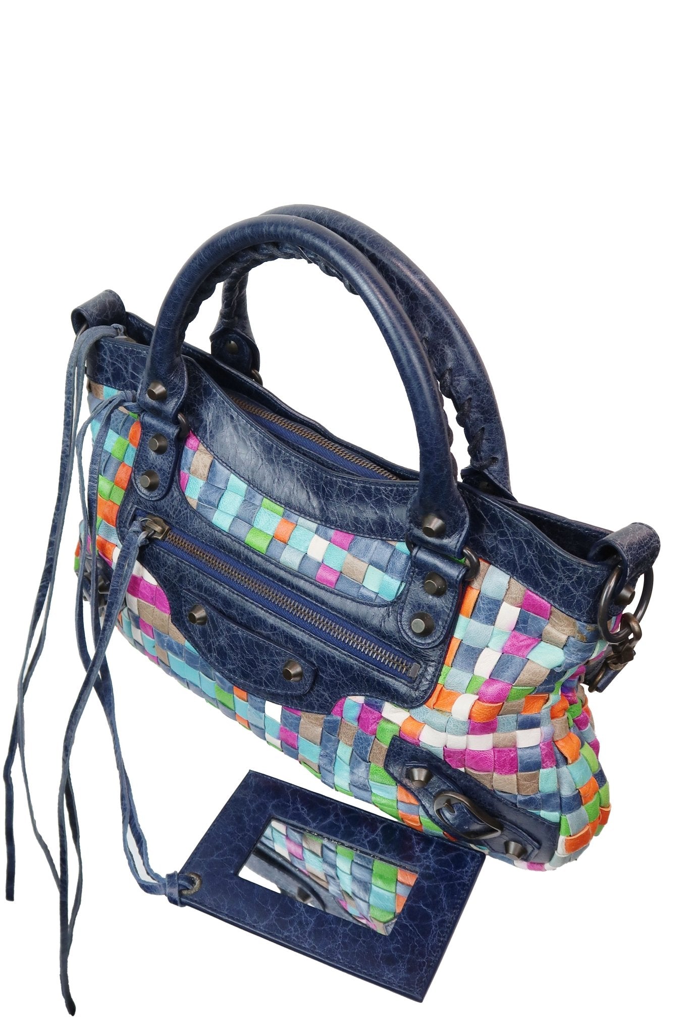 Balenciaga Classic First Bag Lattice Woven Multicolor - Jade Vintage