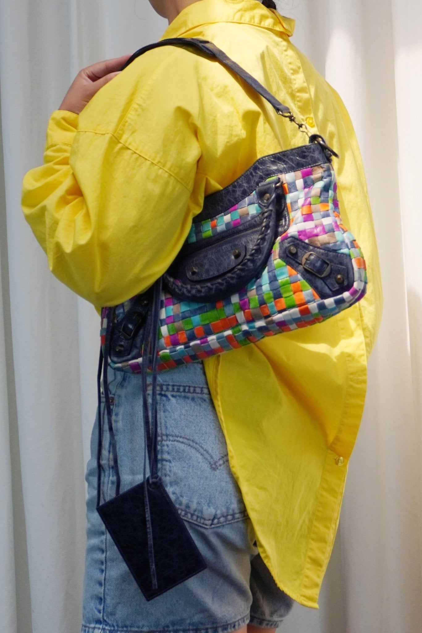Balenciaga Classic First Bag Lattice Woven Multicolor - Jade Vintage