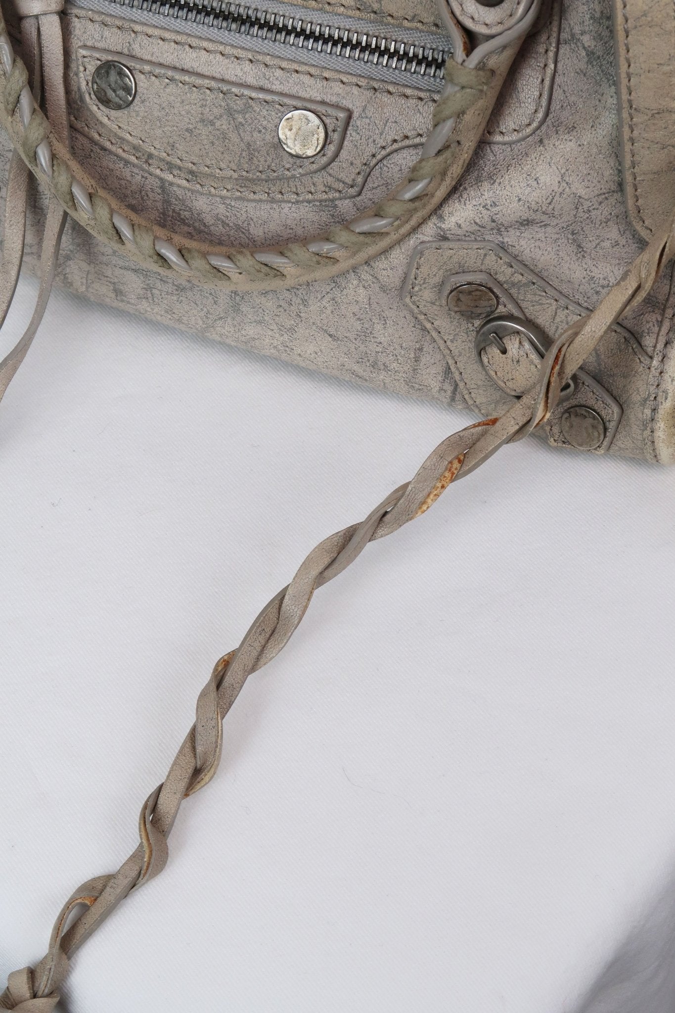 Balenciaga Classic Mini City Bag Gris Poivre - Jade Vintage