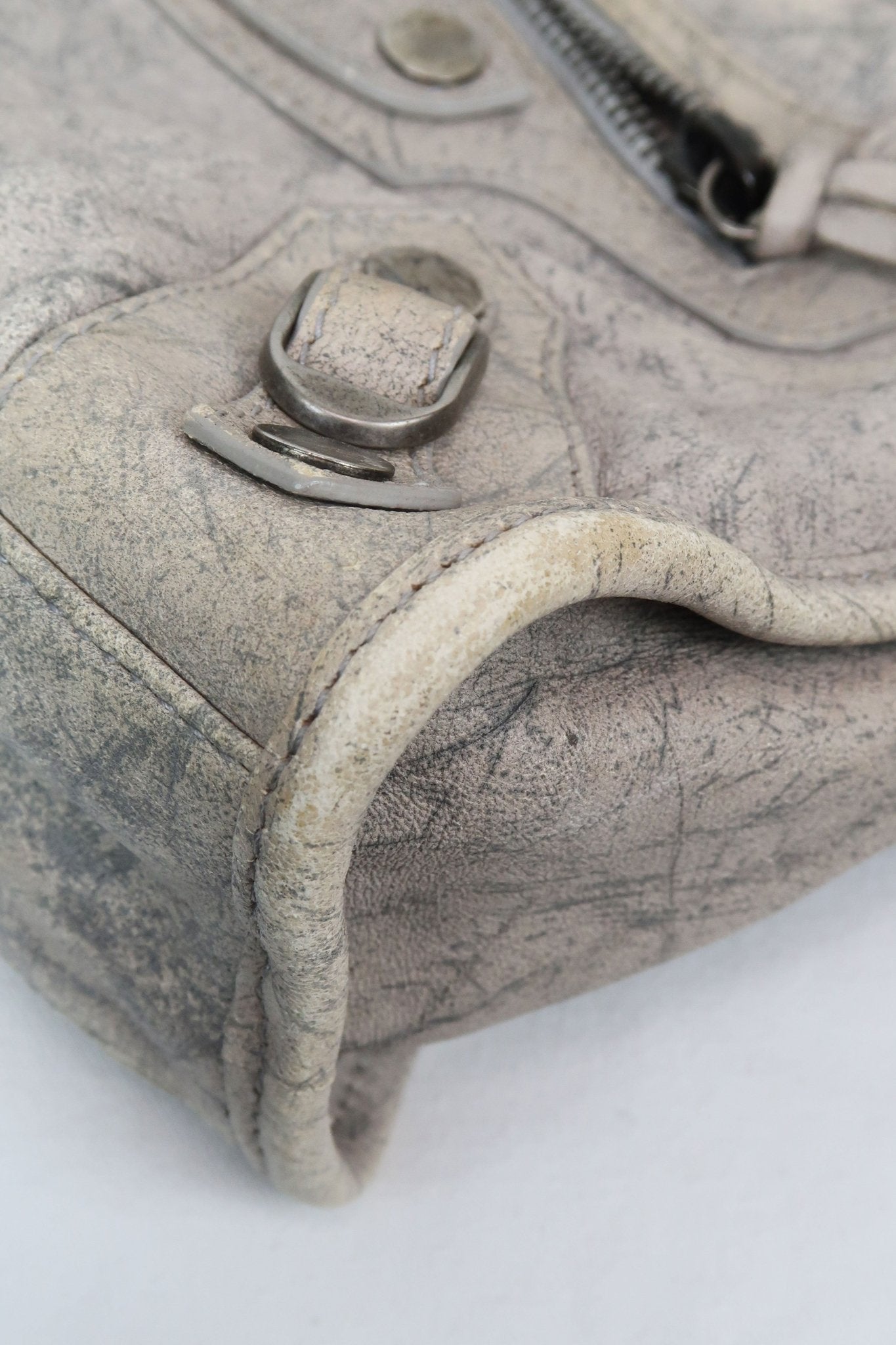 Balenciaga Classic Mini City Bag Gris Poivre - Jade Vintage