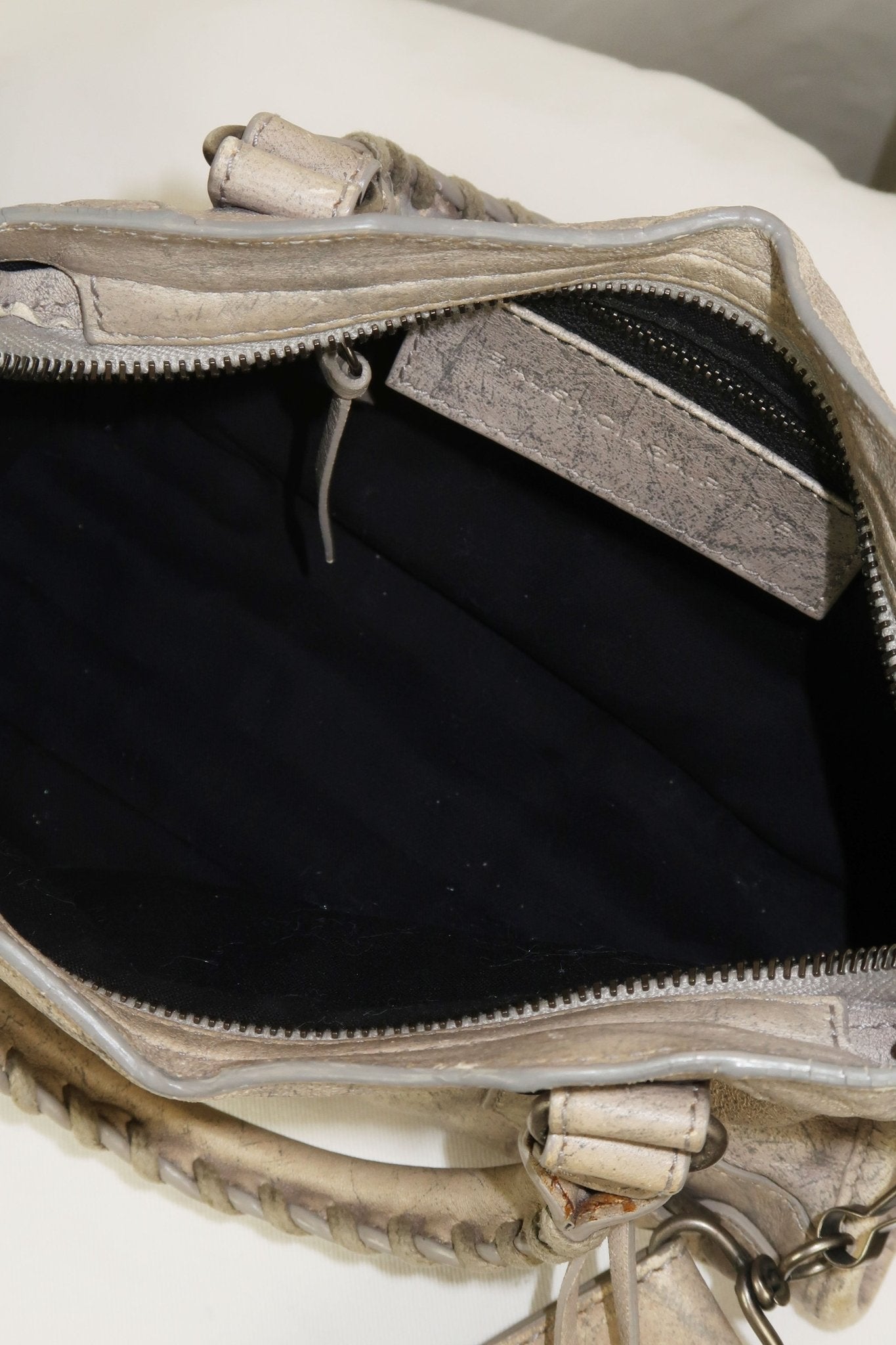 Balenciaga Classic Mini City Bag Gris Poivre - Jade Vintage