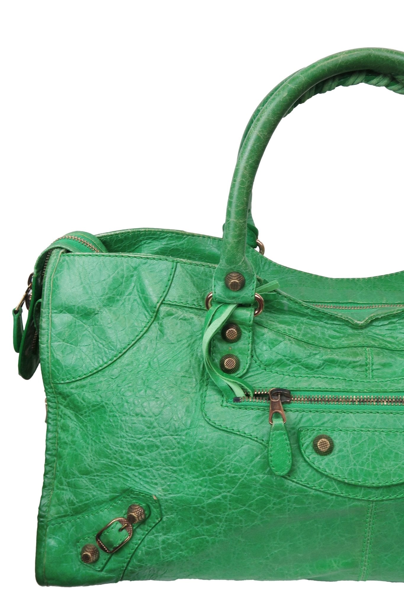 Balenciaga Classic Part Time City Bag Emerald Green - Jade Vintage