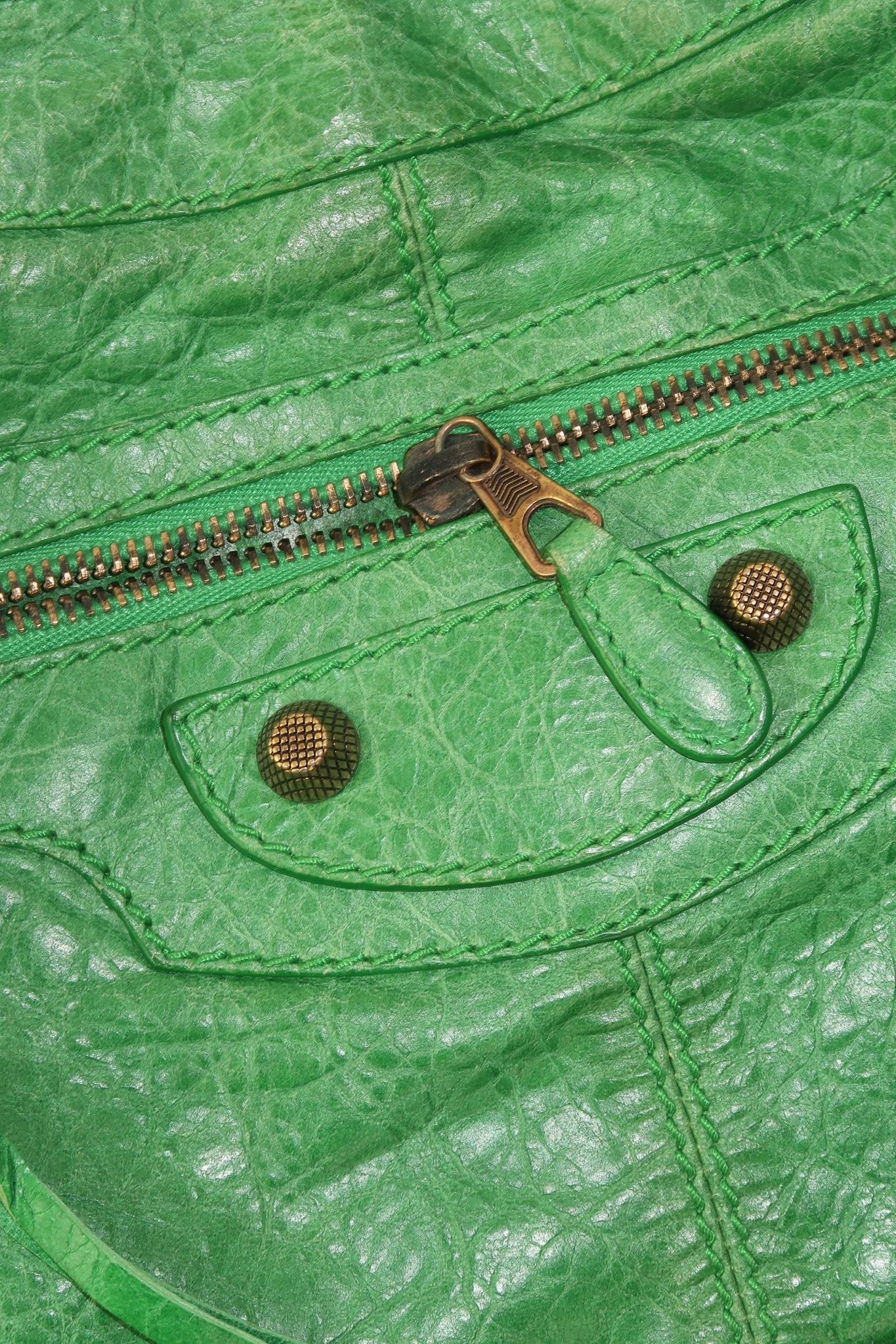 Balenciaga Classic Part Time City Bag Emerald Green - Jade Vintage