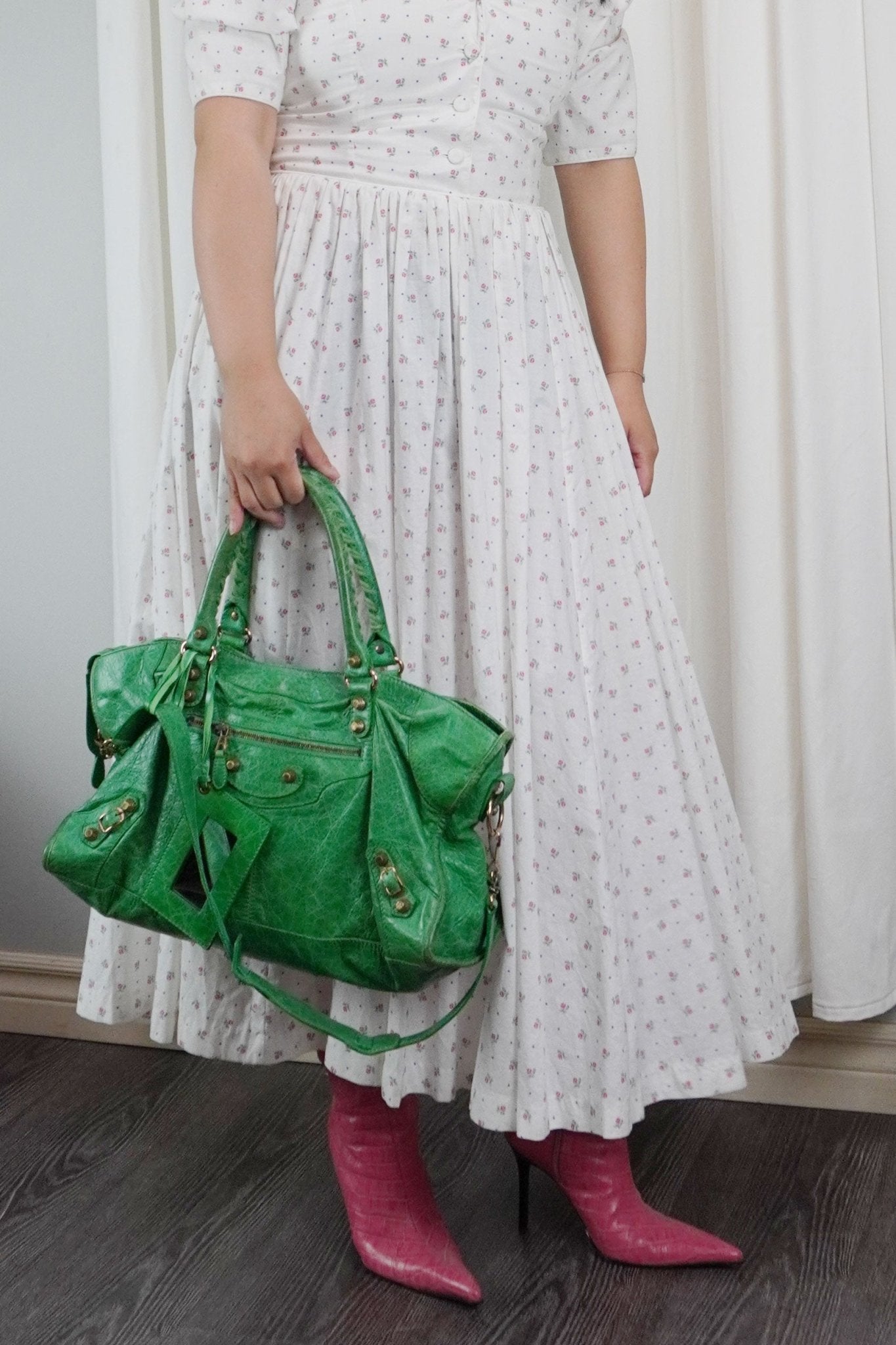 Balenciaga Classic Part Time City Bag Emerald Green - Jade Vintage