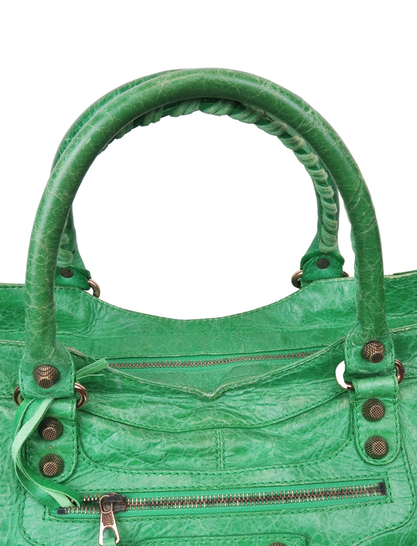 Balenciaga Classic Part Time City Bag Emerald Green - Jade Vintage