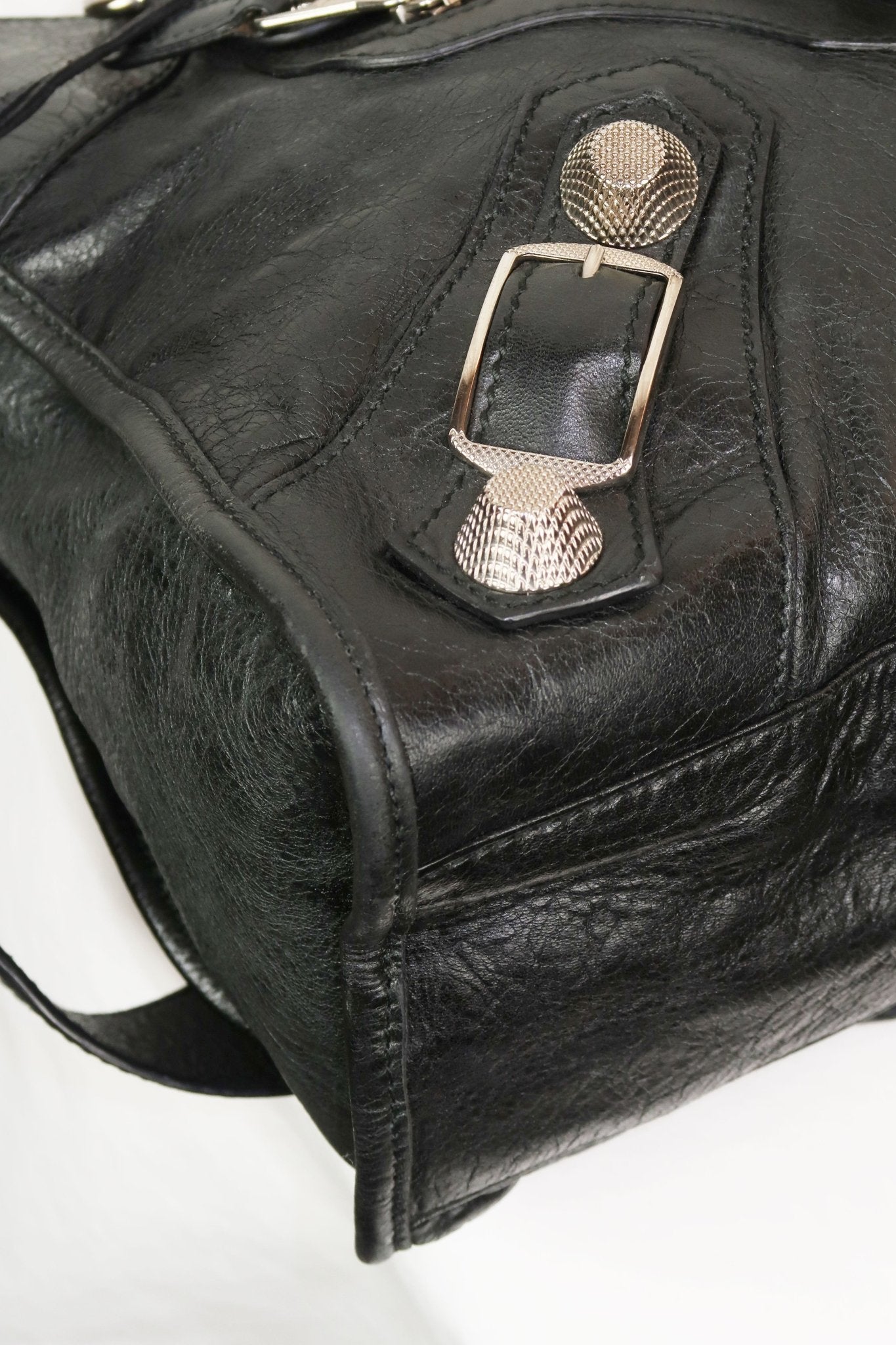 Balenciaga Giant 21 City Black Leather Bag - Jade Vintage