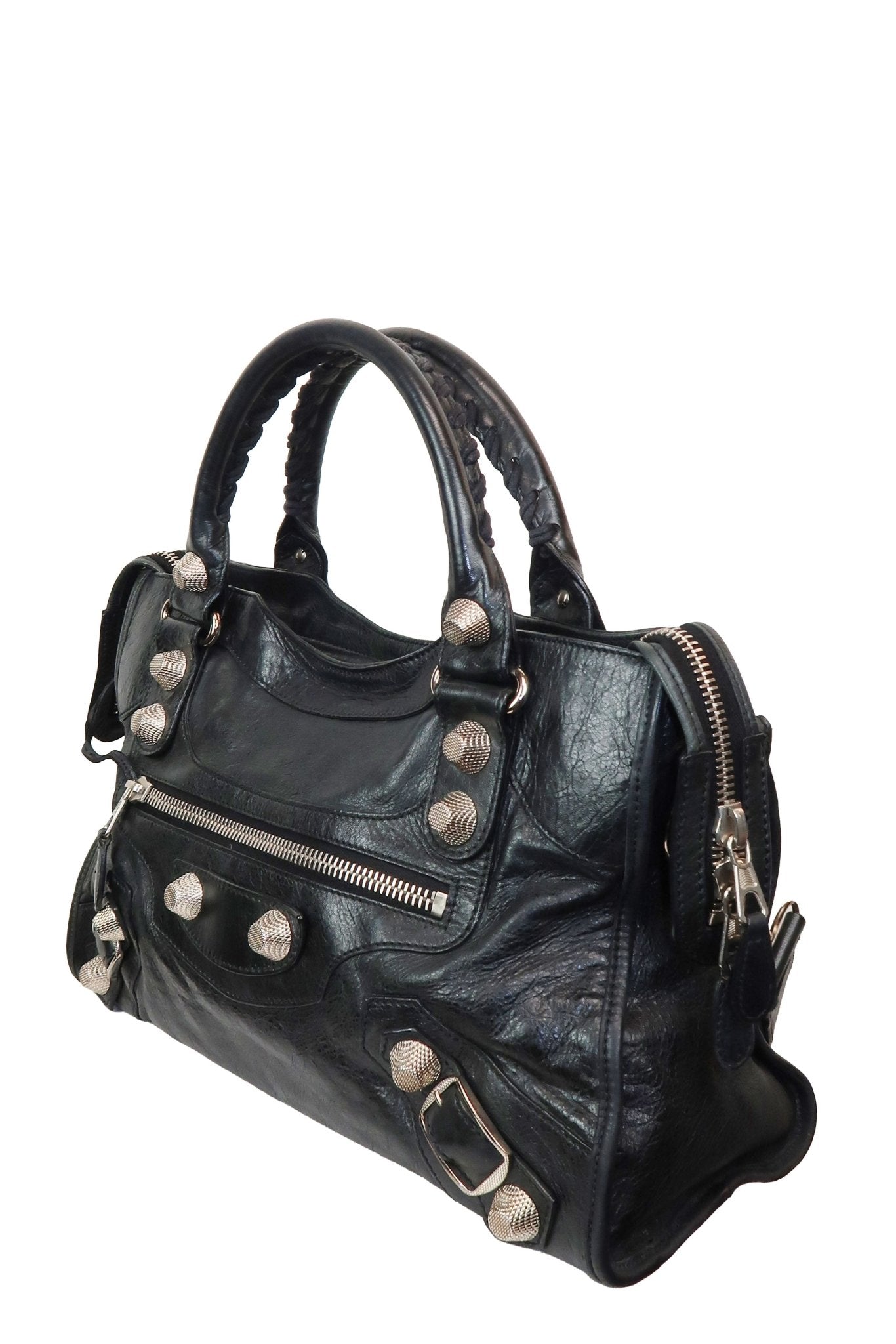 Balenciaga Giant 21 City Black Leather Bag - Jade Vintage