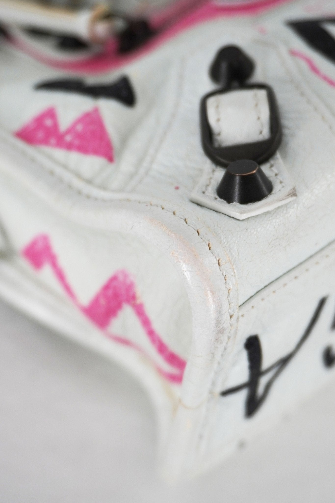 Balenciaga Mini Graffiti City Bag - Jade Vintage