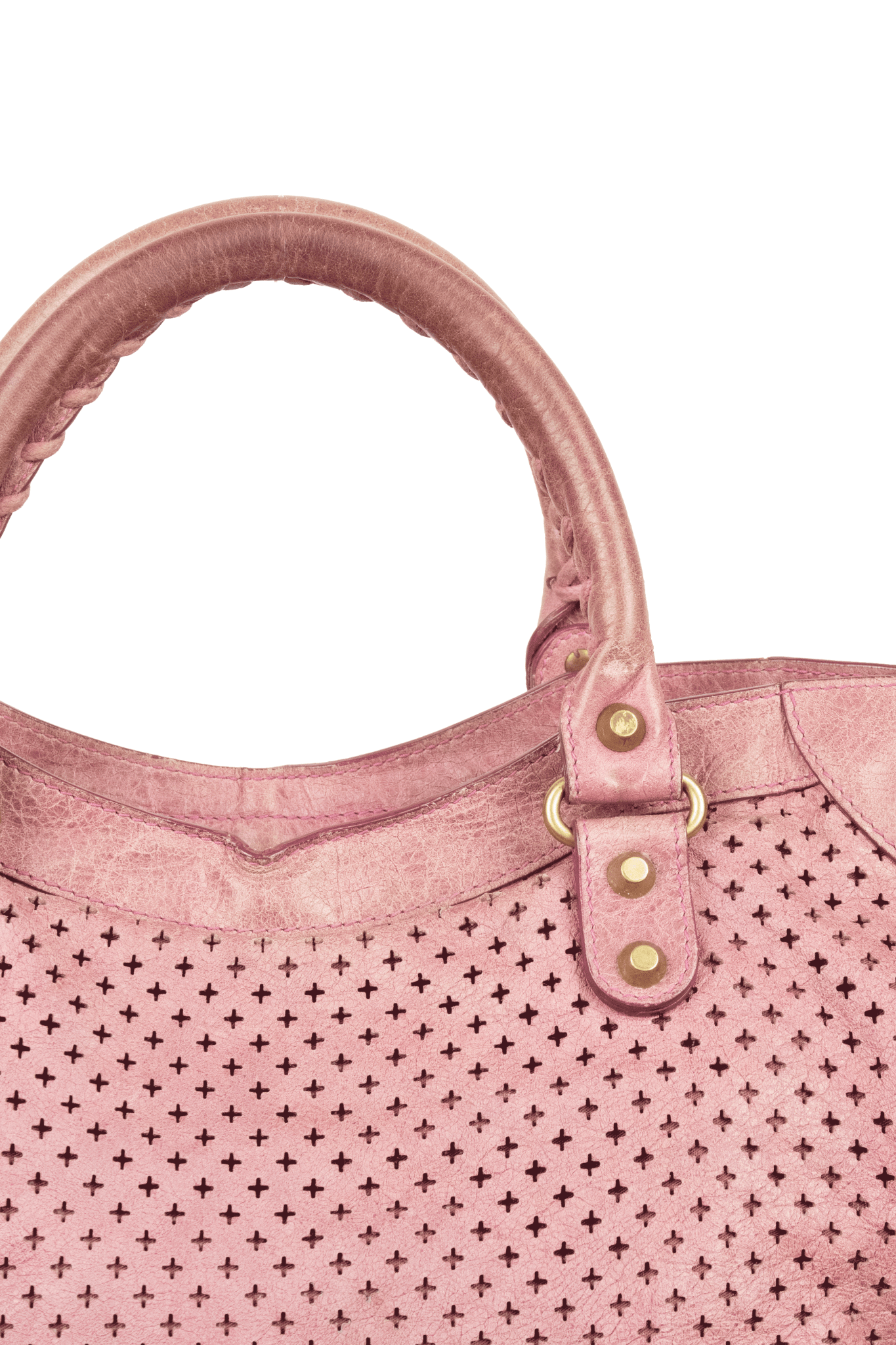 Balenciaga Pink City Bag Perforated - Jade Vintage