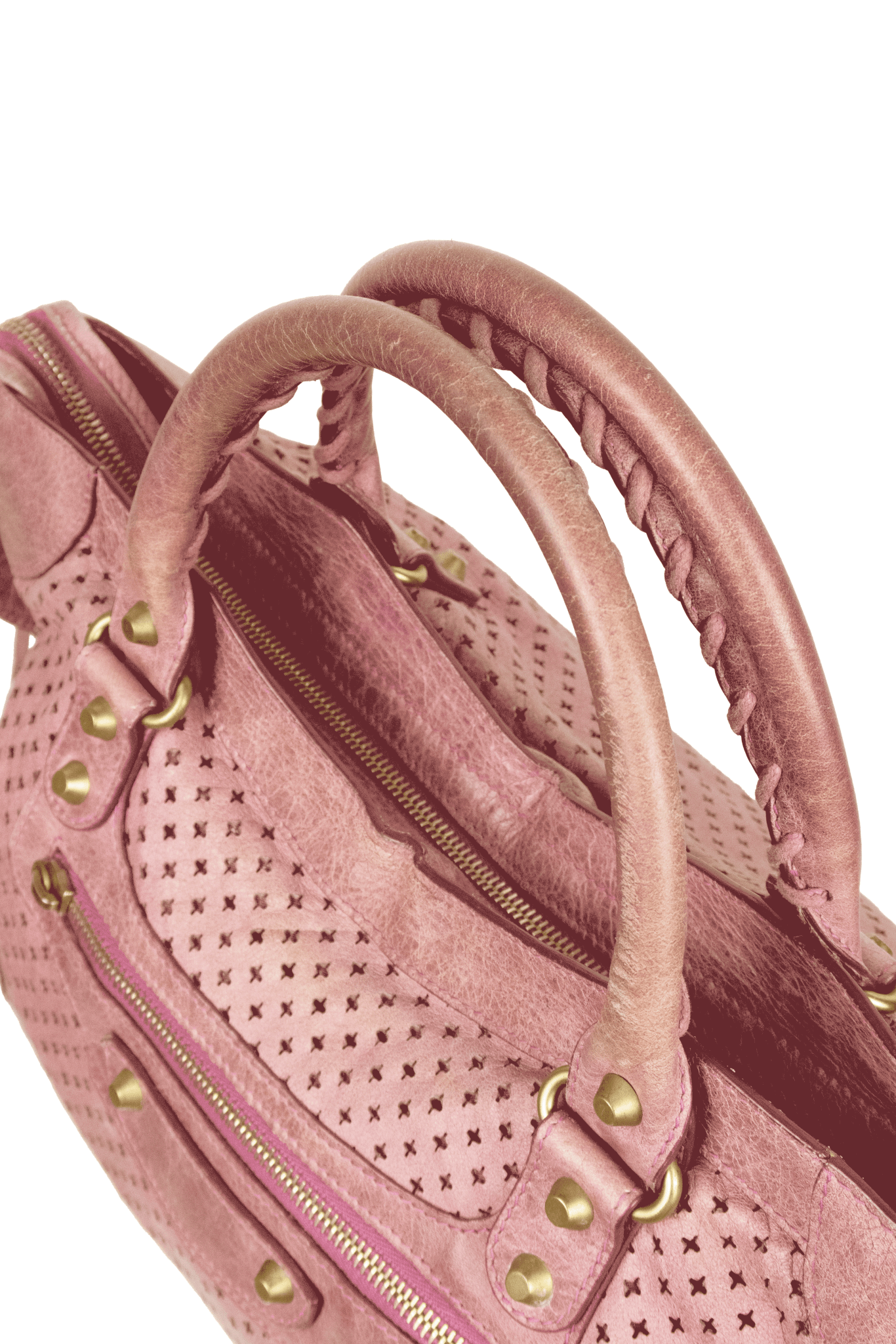Balenciaga Pink City Bag Perforated - Jade Vintage