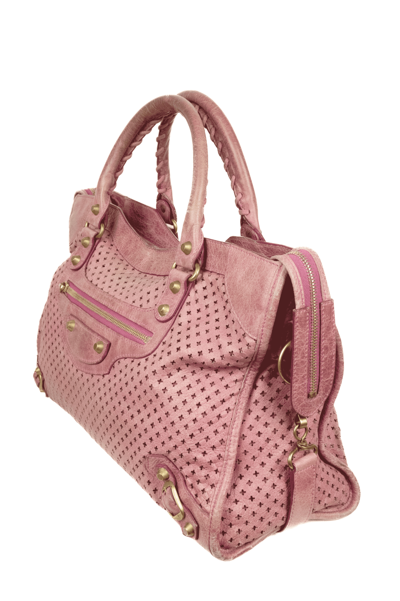 Balenciaga Pink City Bag Perforated - Jade Vintage