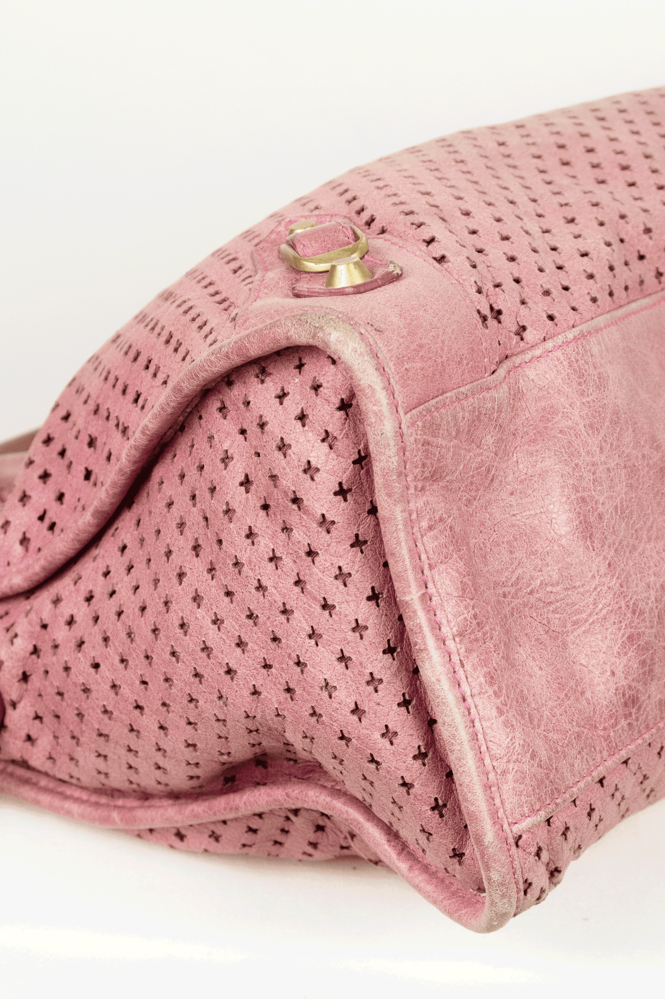Balenciaga Pink City Bag Perforated - Jade Vintage