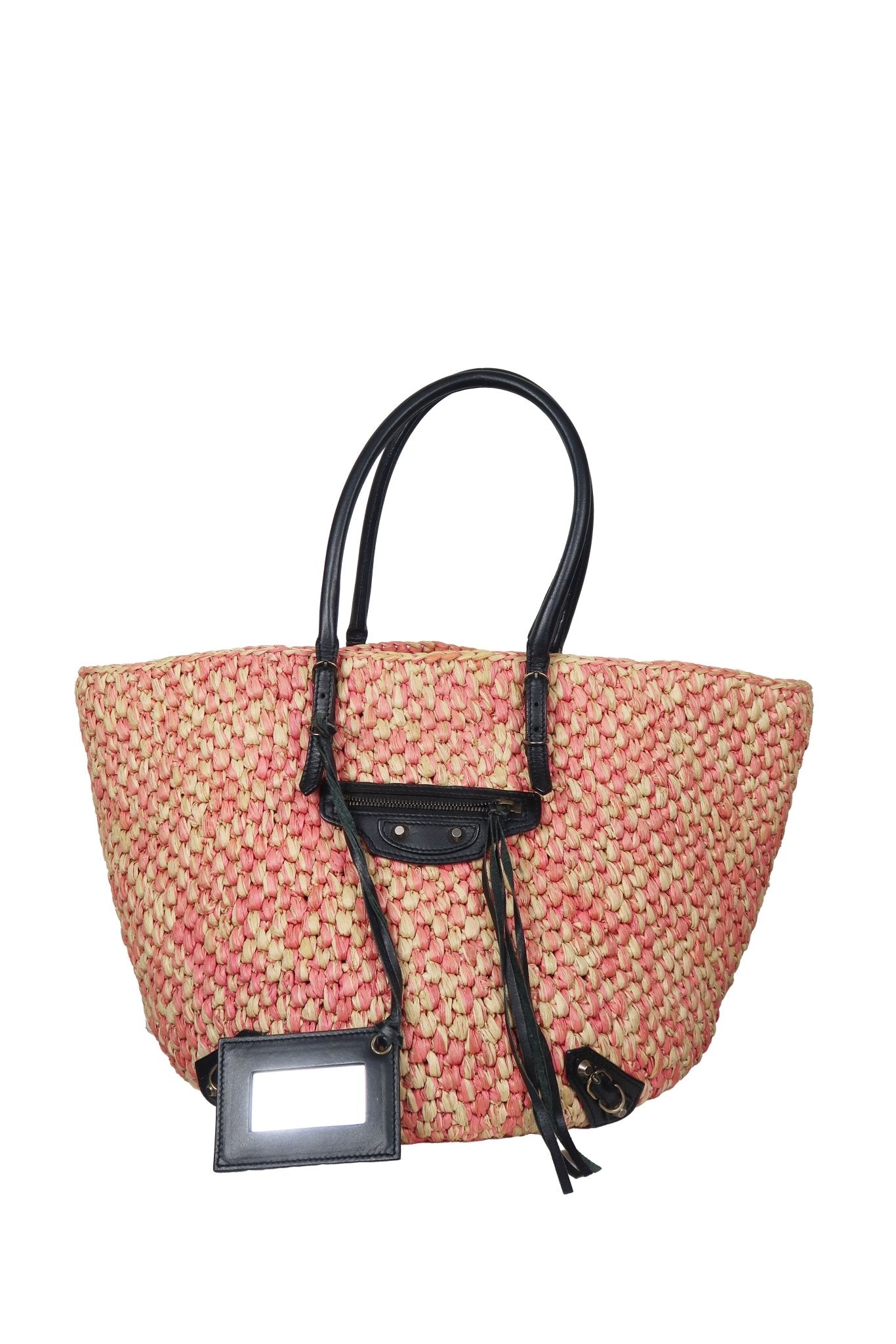 Balenciaga Raffia Tote Bag - Jade Vintage