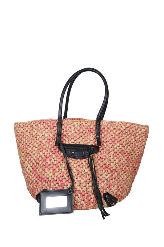 Balenciaga Raffia Tote Bag - Jade Vintage