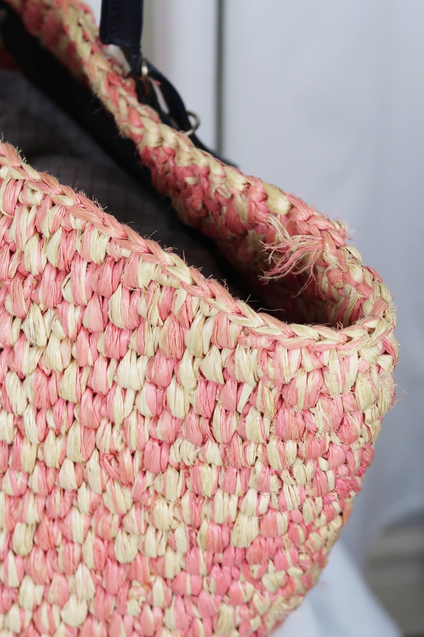 Balenciaga Raffia Tote Bag - Jade Vintage