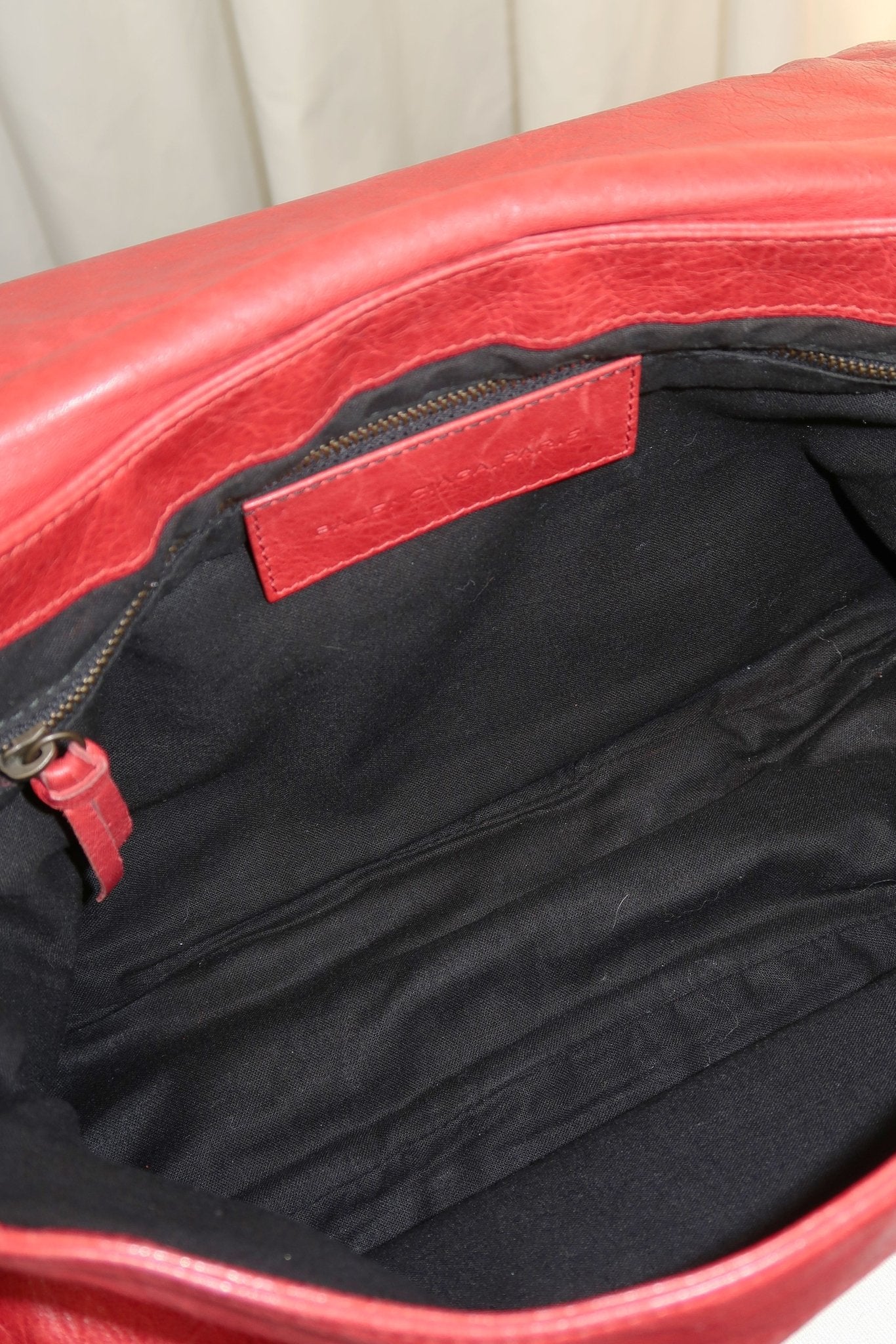 Balenciaga Red Folk Messenger Bag - Jade Vintage