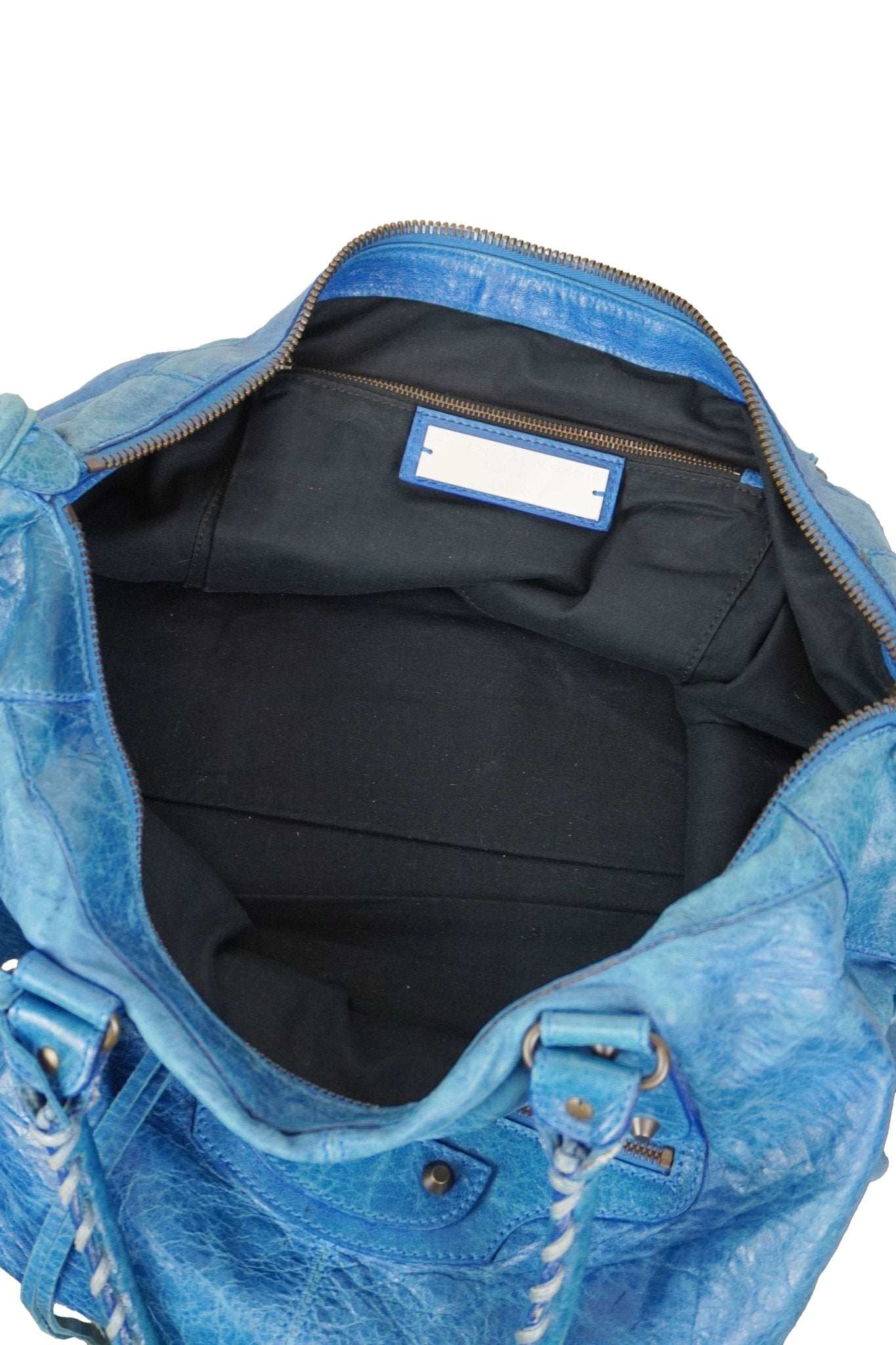 Balenciaga Weekender City Bag Blue - Jade Vintage