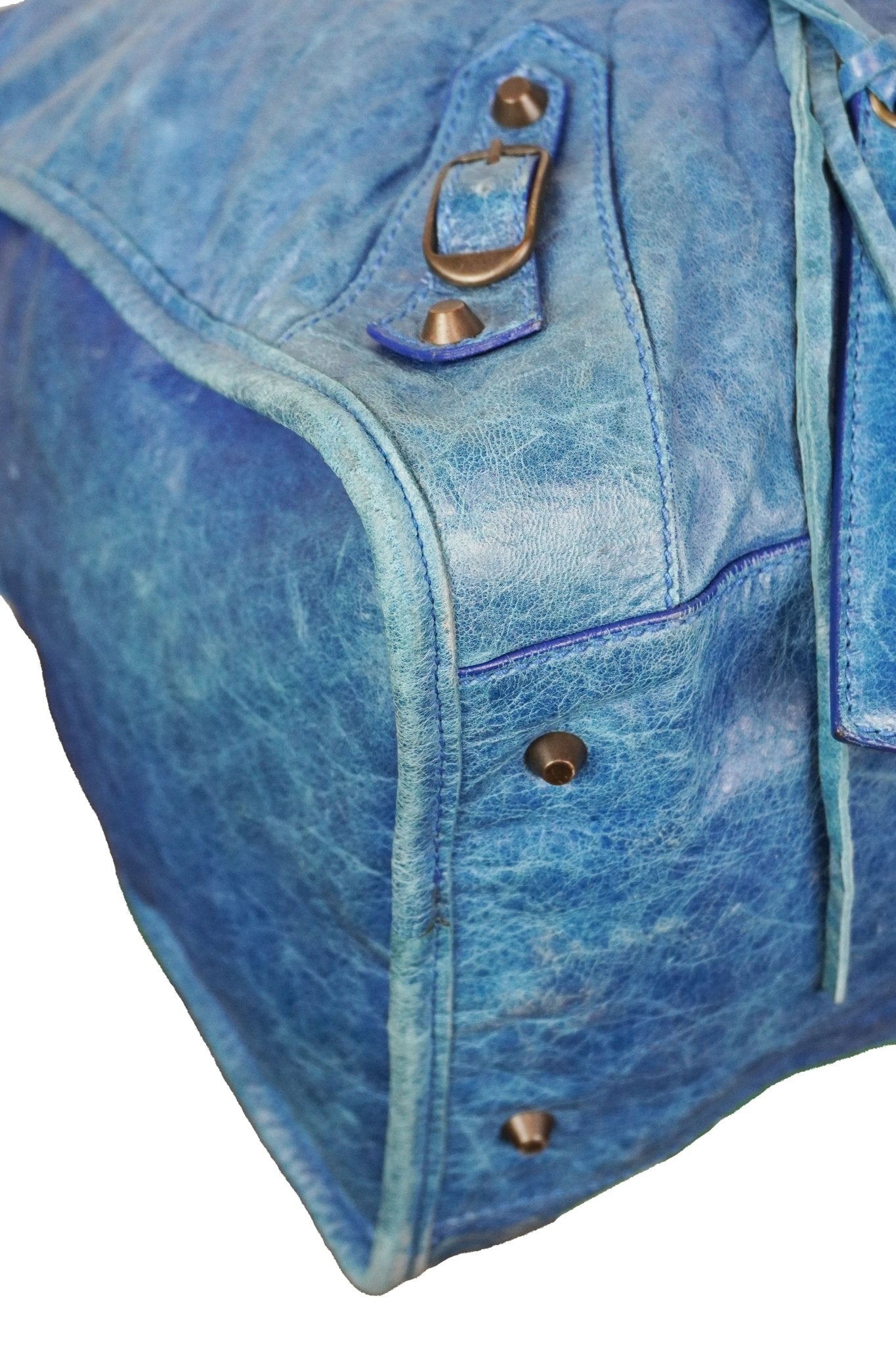 Balenciaga Weekender City Bag Blue - Jade Vintage