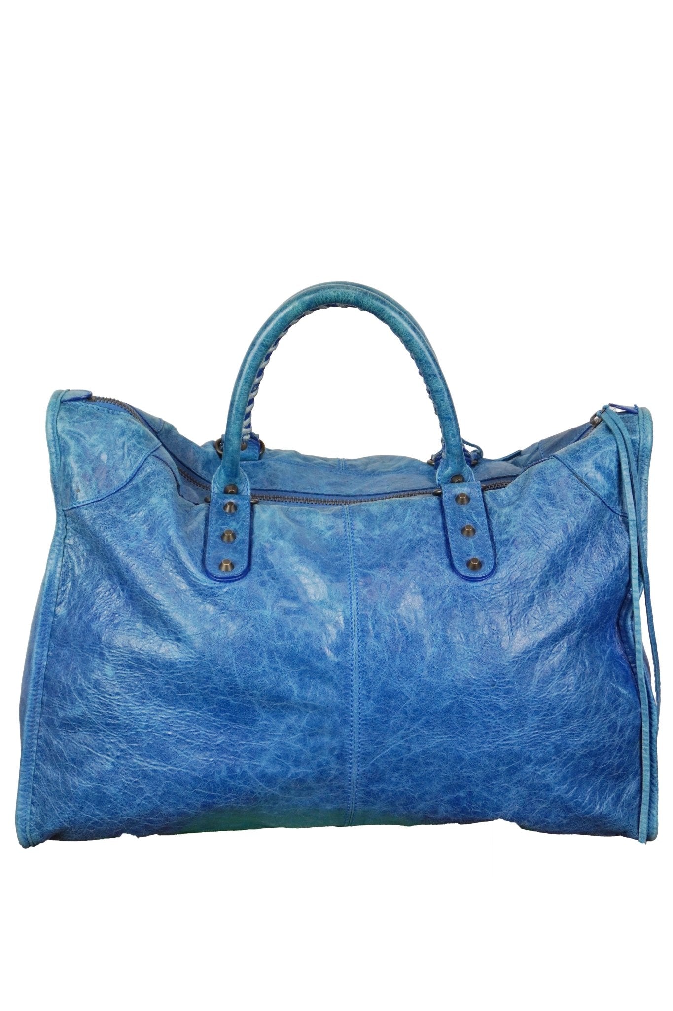 Balenciaga Weekender City Bag Blue - Jade Vintage