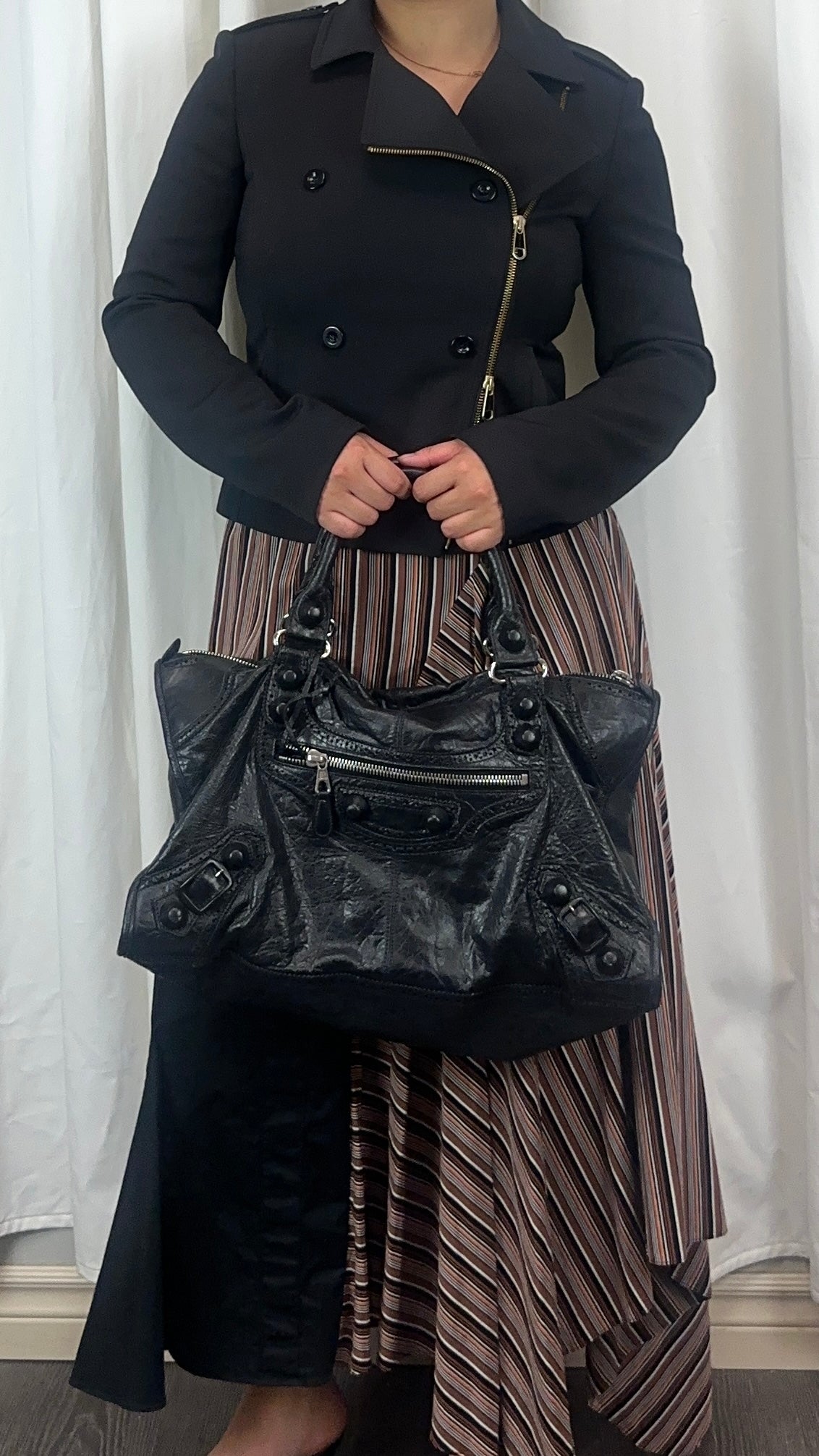 Balenciaga Work Tote Giant 21 Black - Jade Vintage