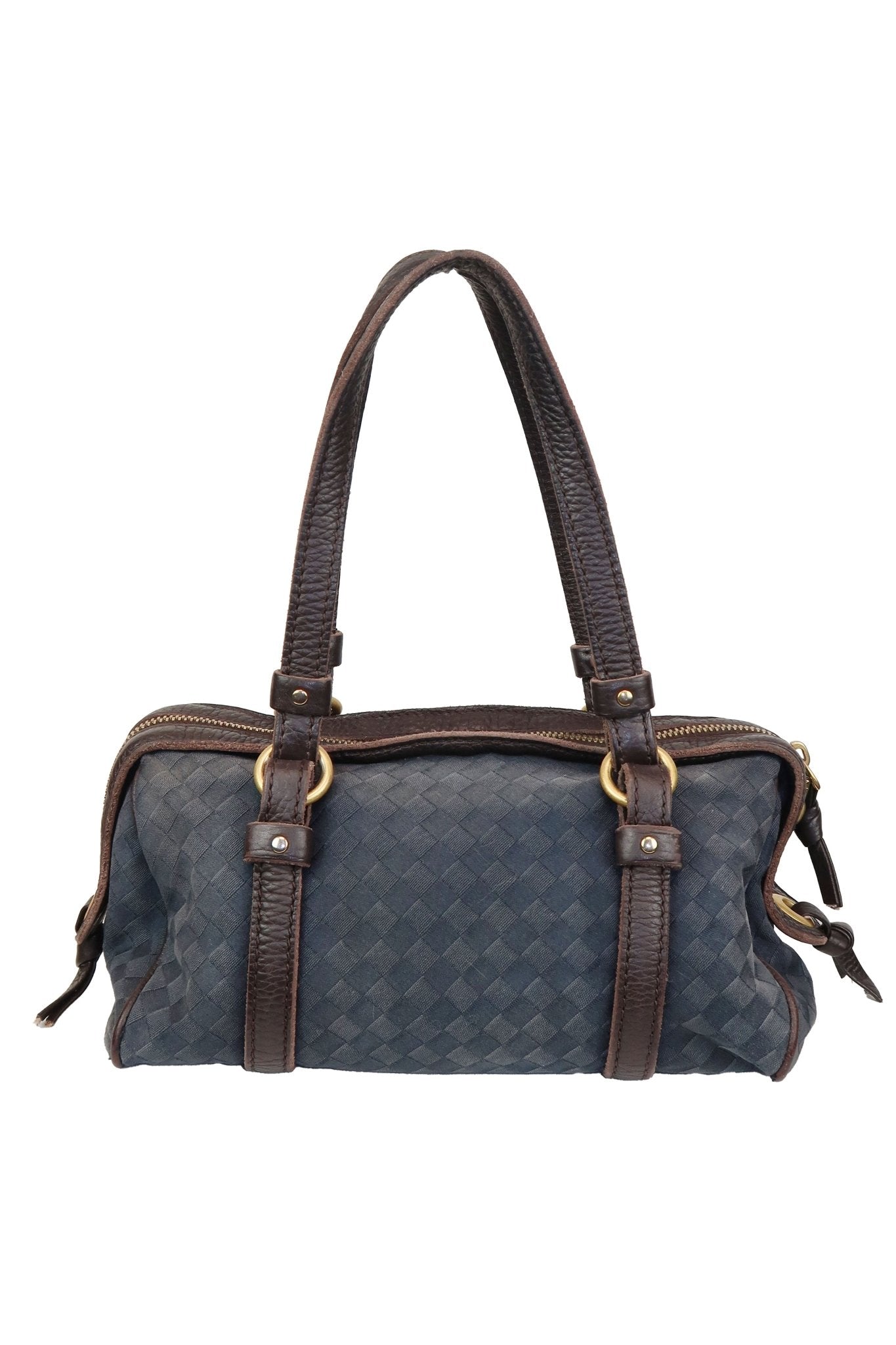 Bottega Veneta Leather Intrecciato Shoulder Bag - Jade Vintage