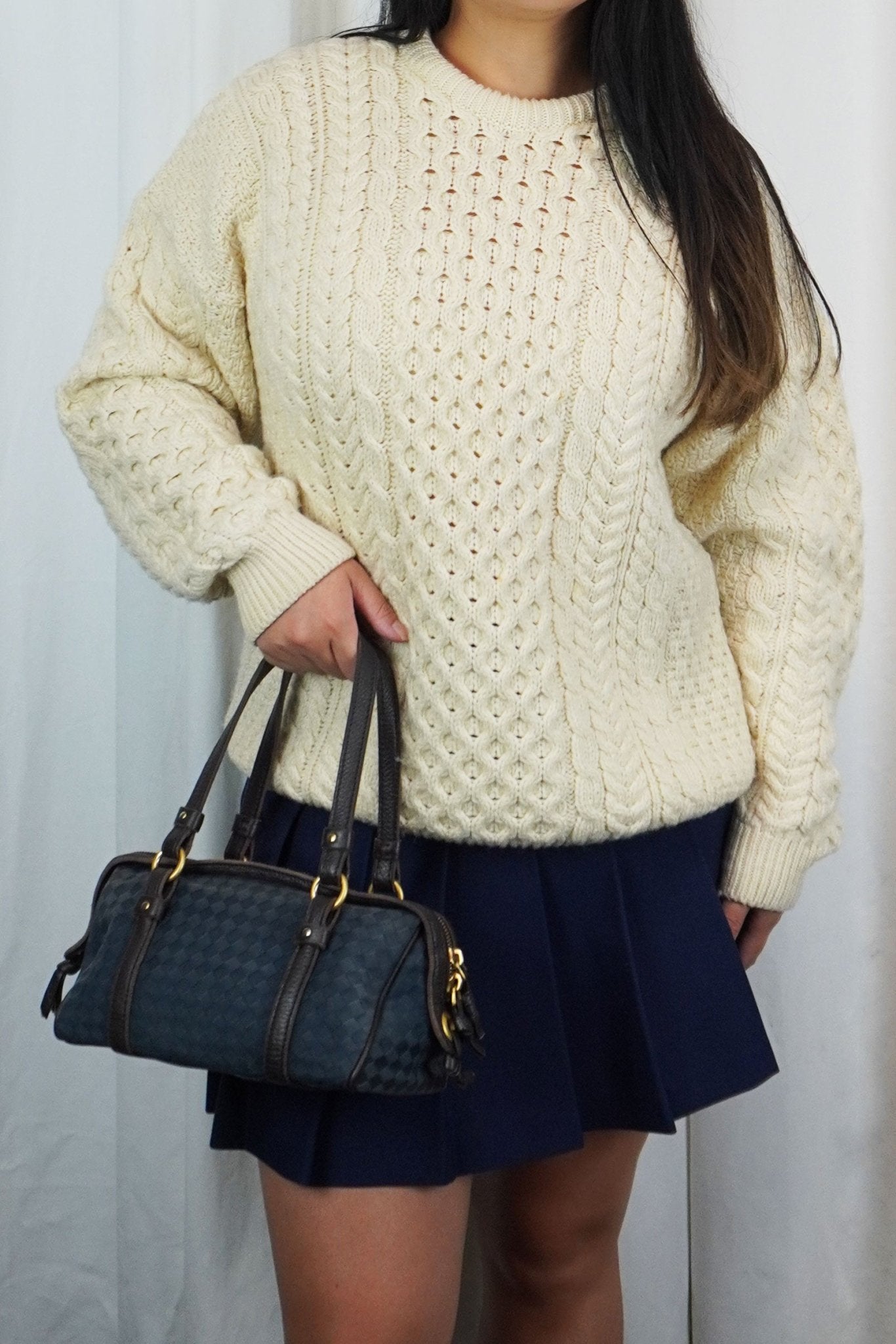 Bottega Veneta Leather Intrecciato Shoulder Bag - Jade Vintage