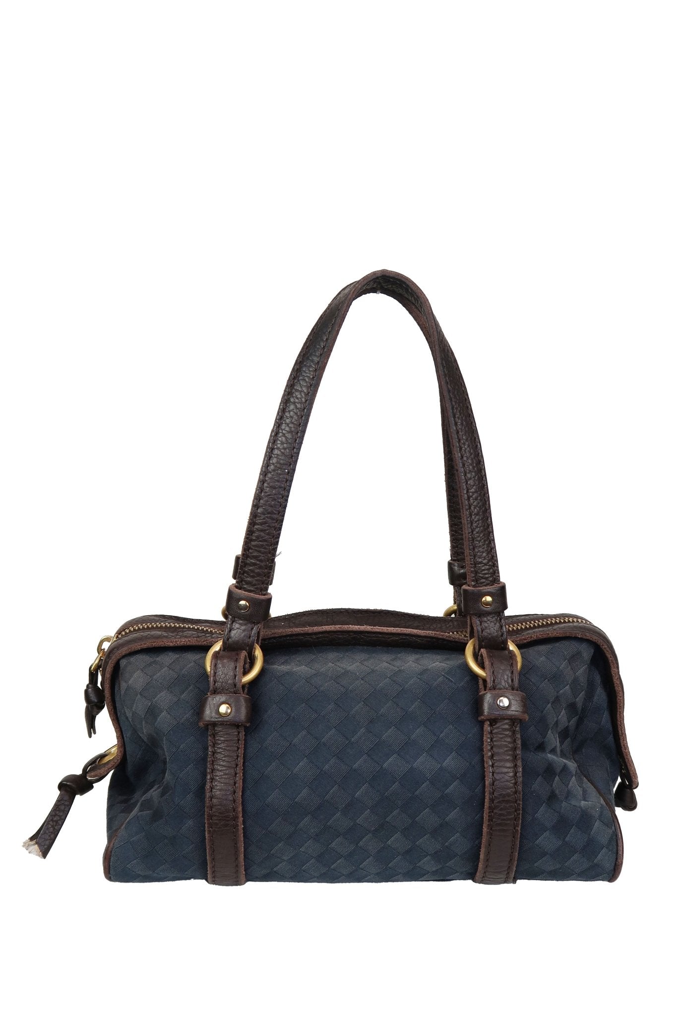 Bottega Veneta Leather Intrecciato Shoulder Bag - Jade Vintage