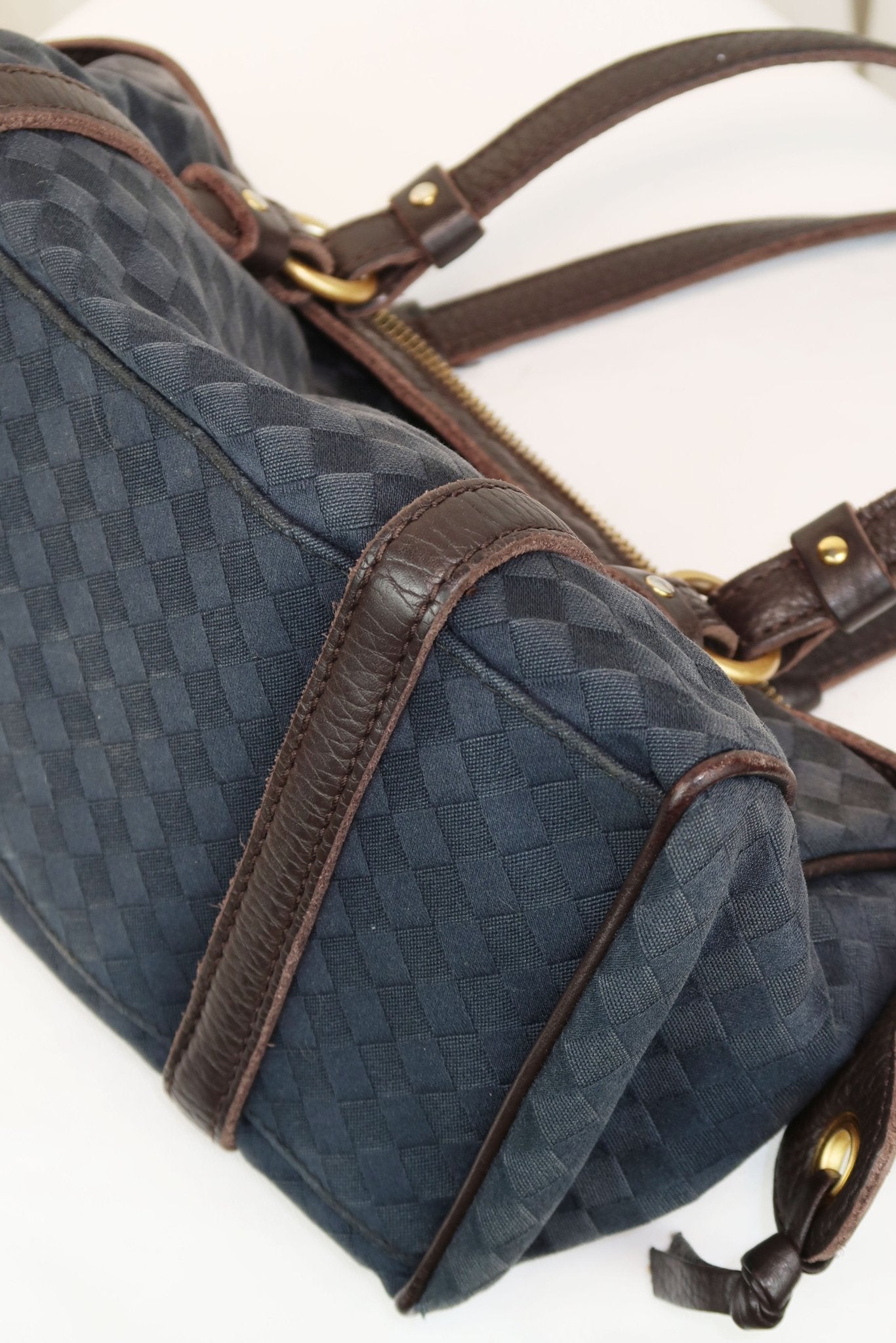 Bottega Veneta Leather Intrecciato Shoulder Bag - Jade Vintage