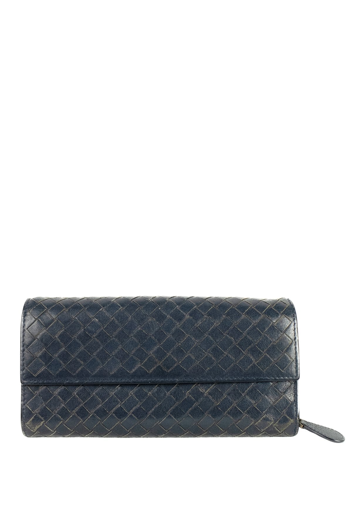 Bottega Veneta Nappa Intrecciato Continental Flap Wallet - Jade Vintage