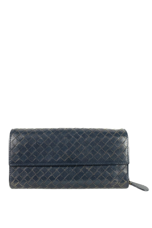 Bottega Veneta Nappa Intrecciato Continental Flap Wallet - Jade Vintage