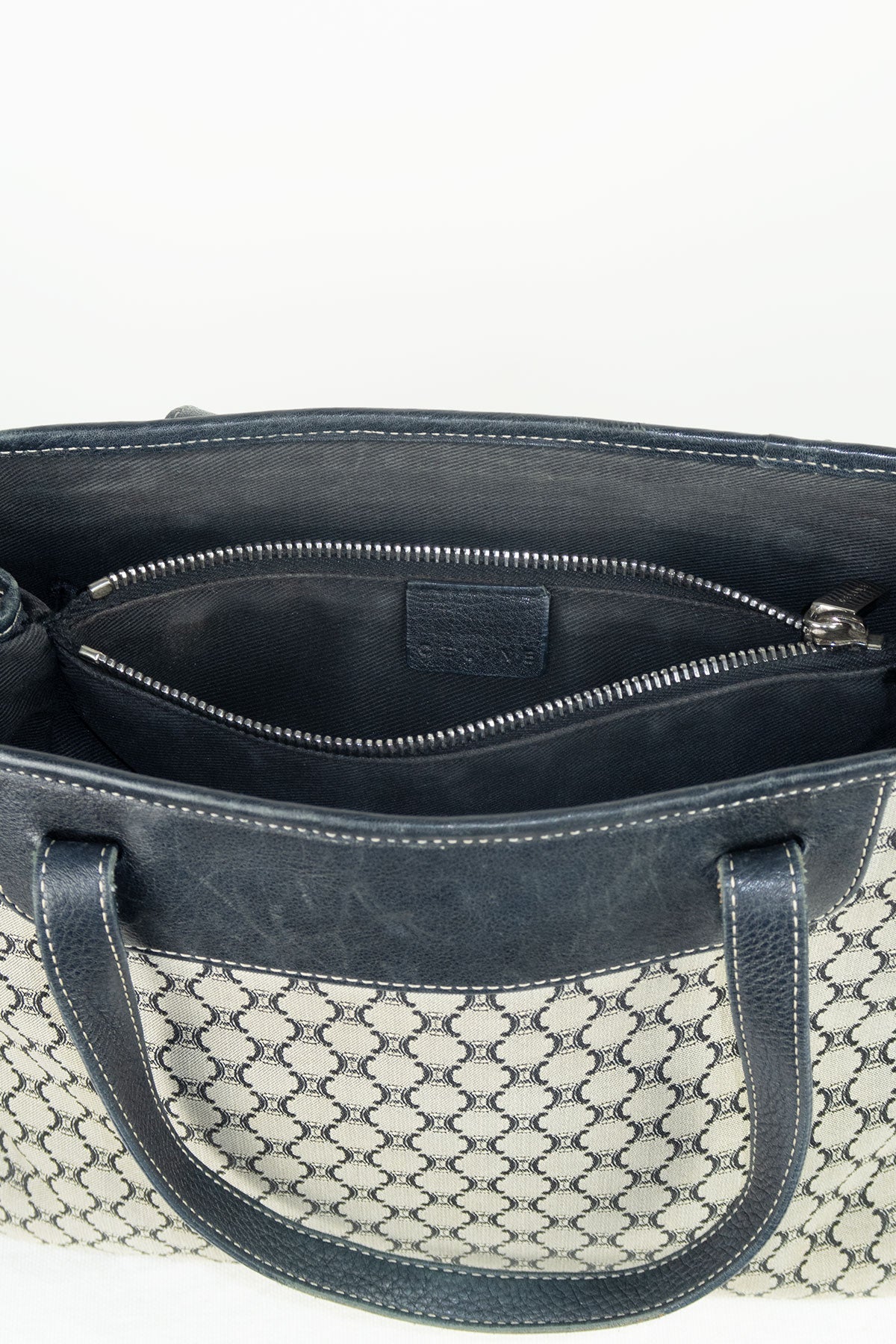 Celine Macadam Navy Handbag - Jade Vintage