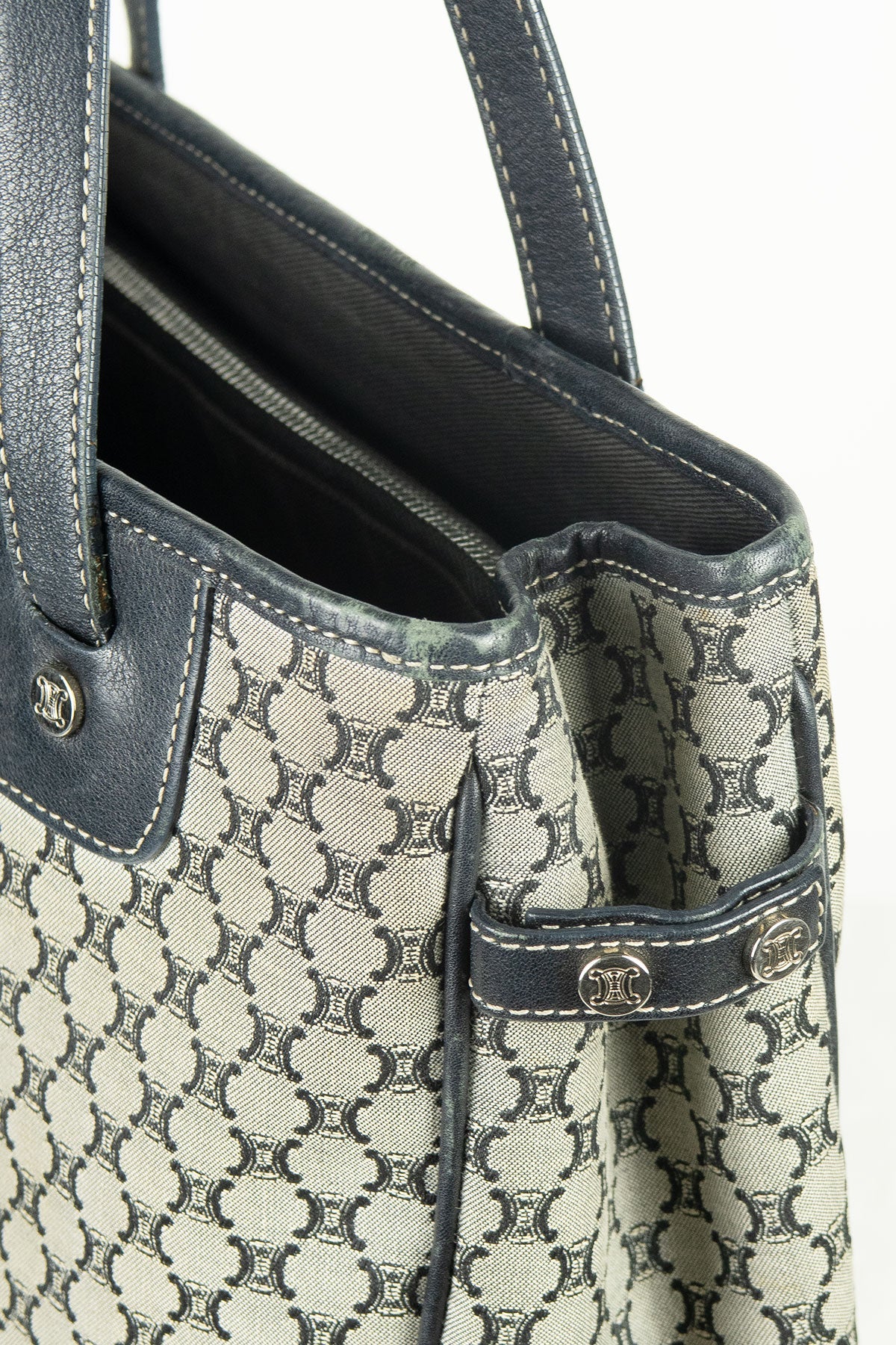 Celine Macadam Navy Handbag - Jade Vintage