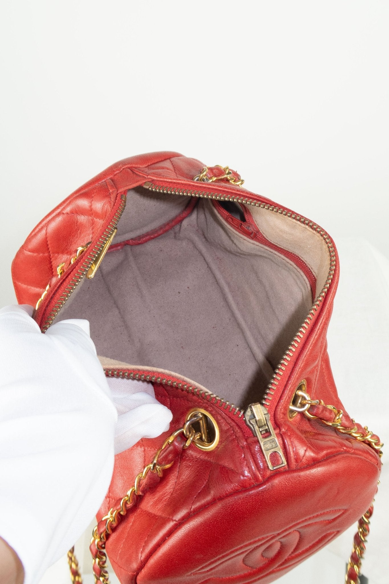 Chanel Red Barrel Chain Shoulder Bag - Jade Vintage