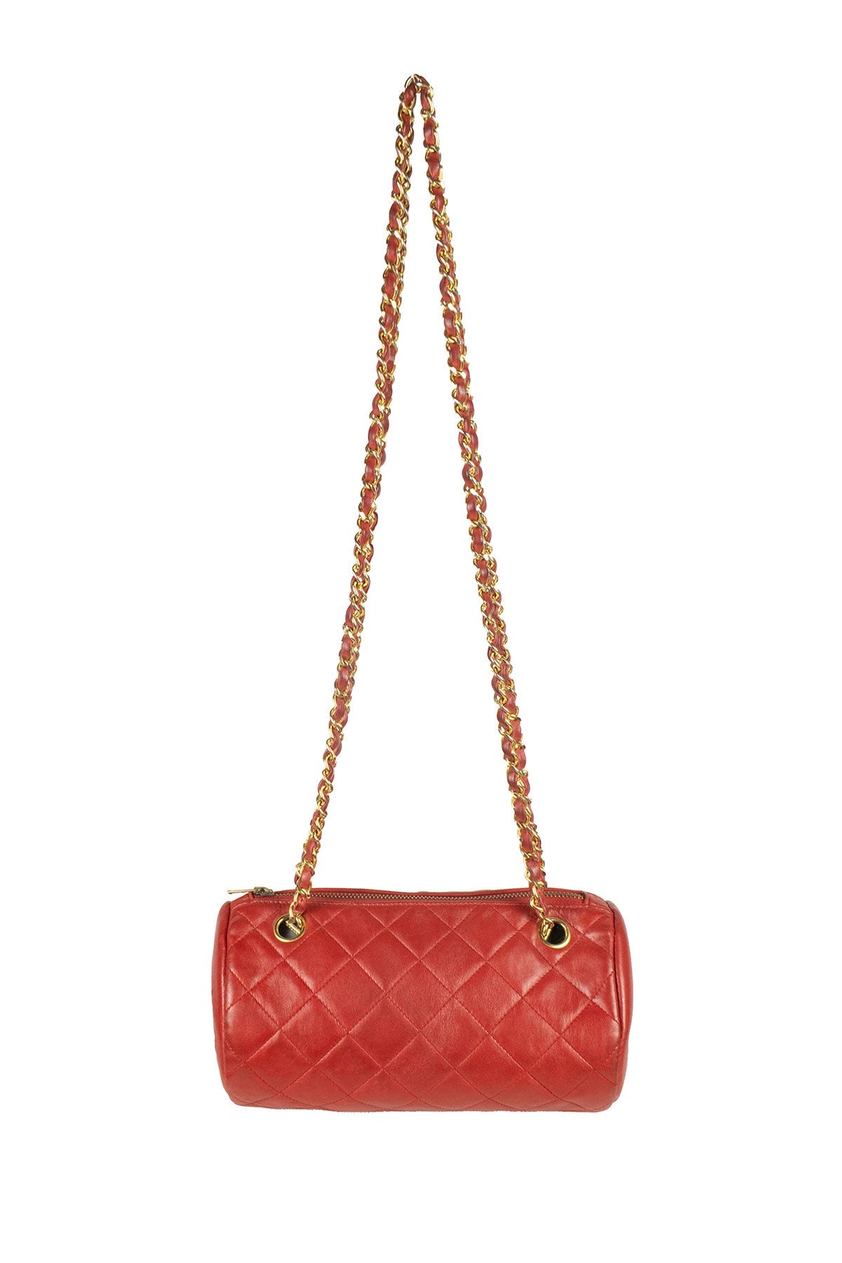 Chanel Red Barrel Chain Shoulder Bag - Jade Vintage