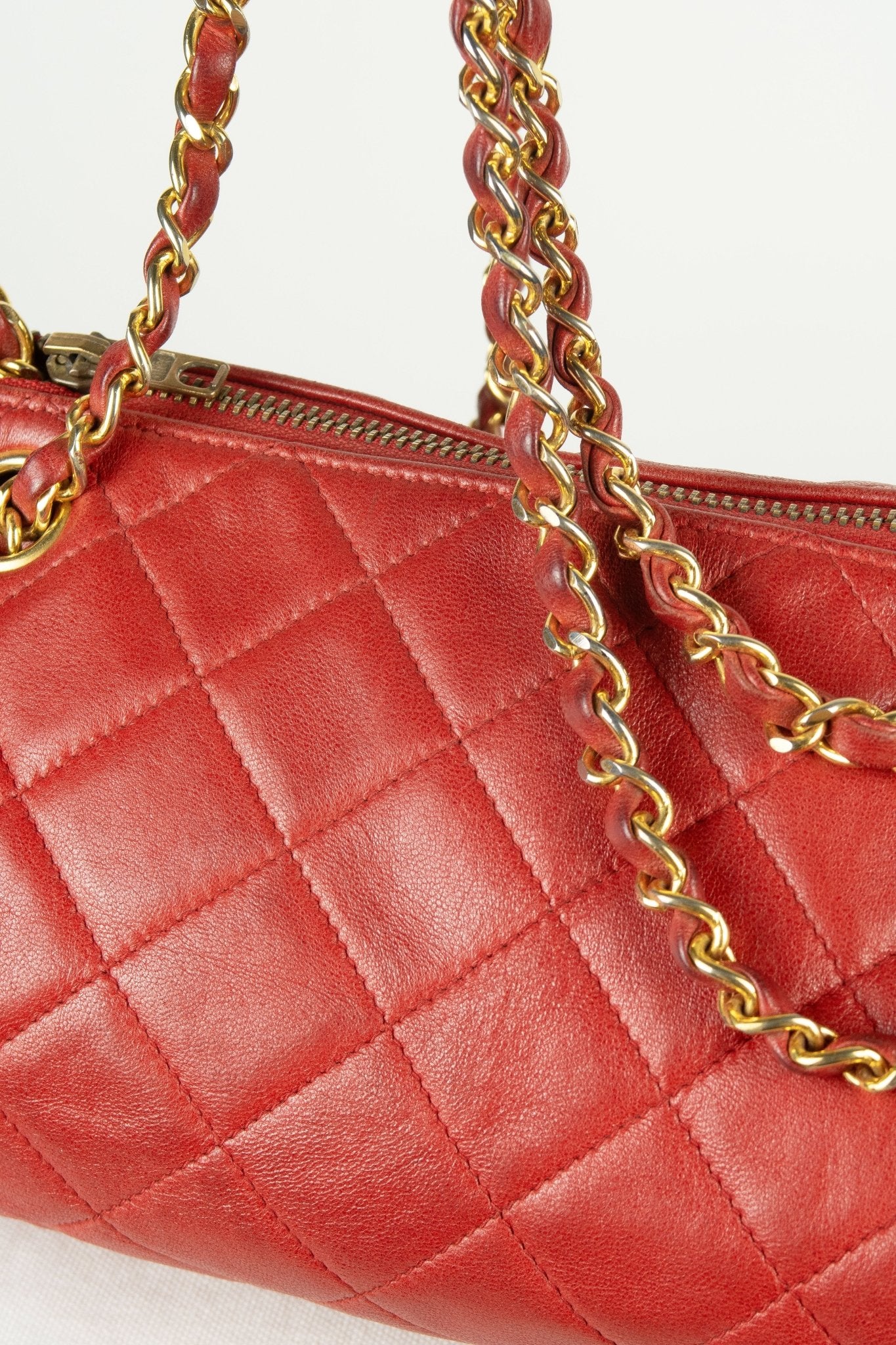 Chanel Red Barrel Chain Shoulder Bag - Jade Vintage