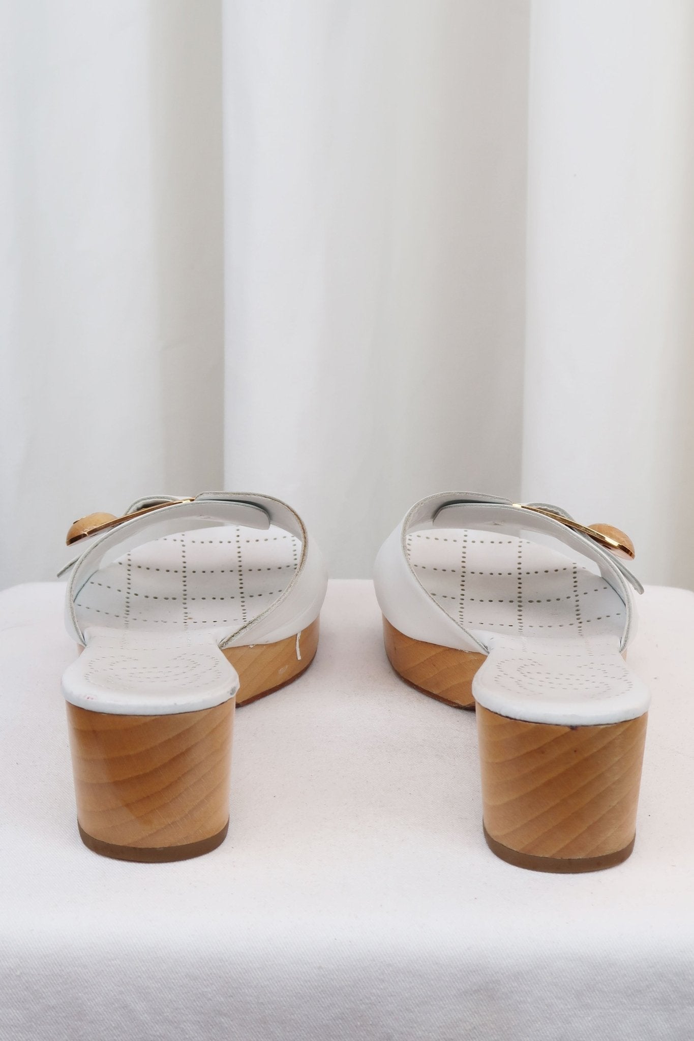 Chanel Wooden Heels - Jade Vintage
