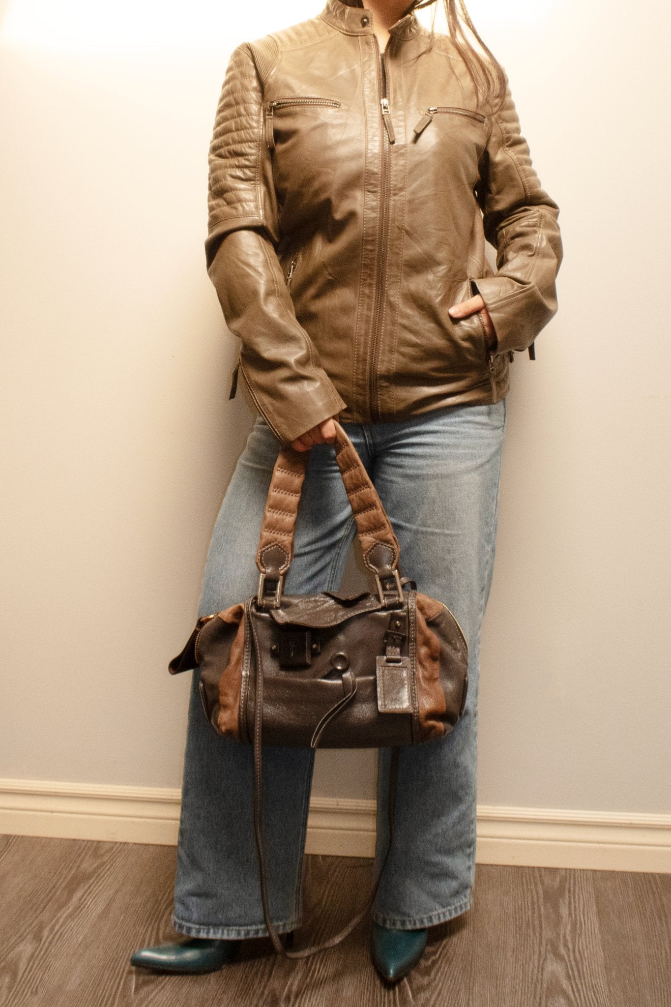 Chloe Brown Shoulder Bag - Jade Vintage