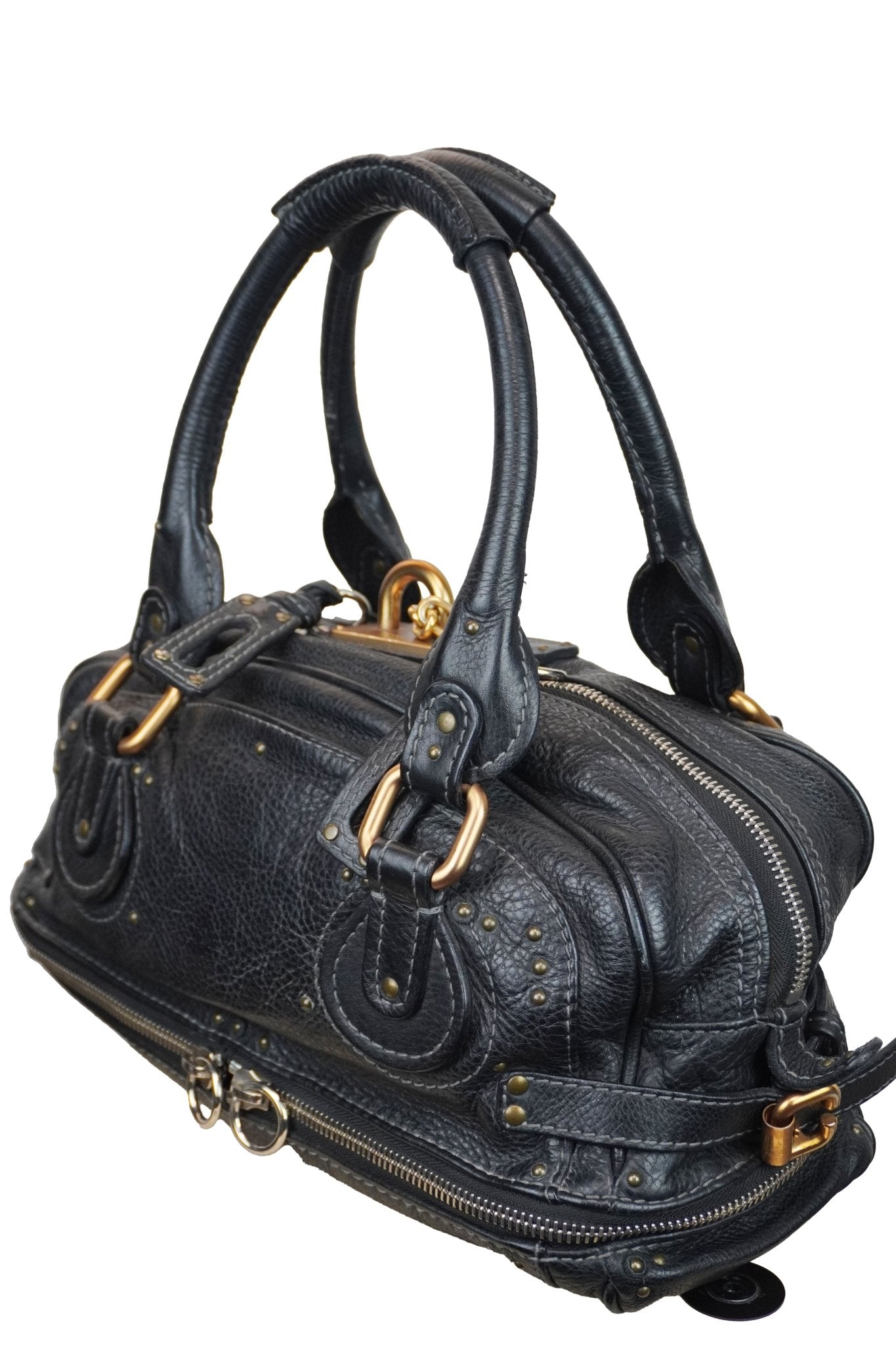 Chloe Paddington Black Shoulder Bag - Jade Vintage