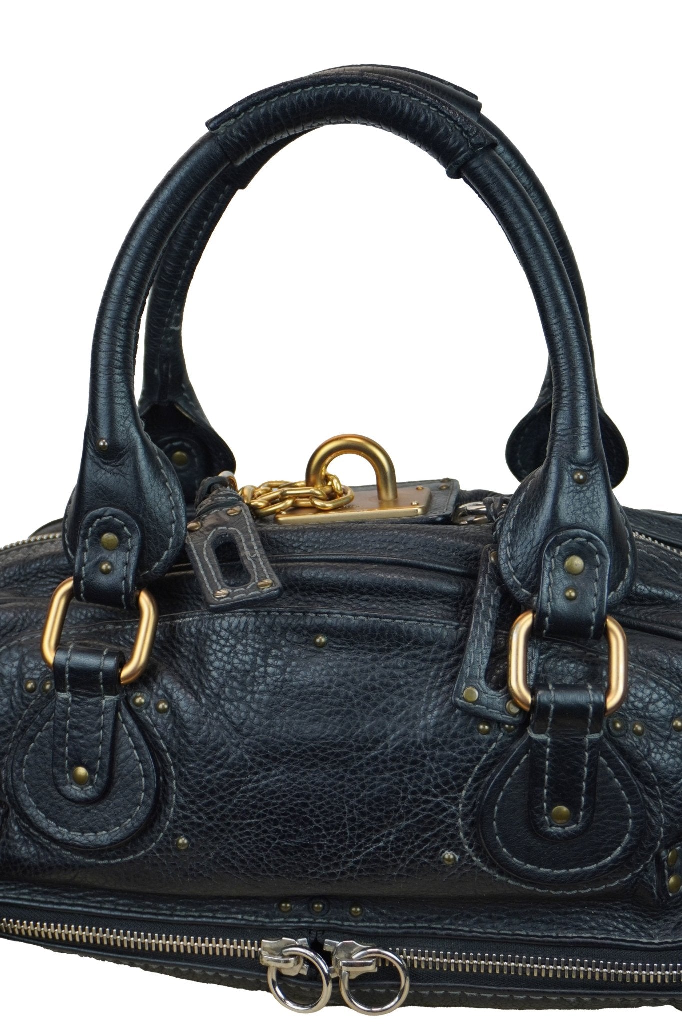 Chloe Paddington Black Shoulder Bag - Jade Vintage