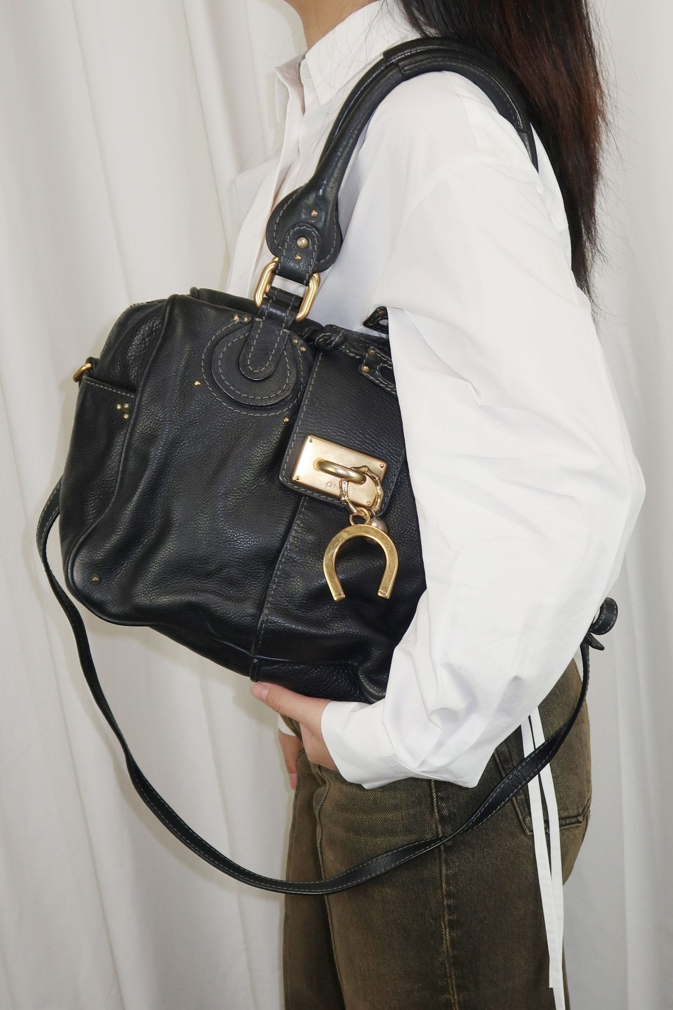 Chloe Paddington Square Tote Shoulder Bag - Jade Vintage