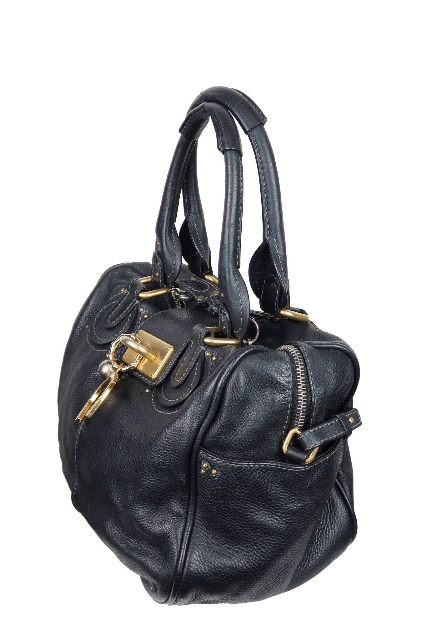 Chloe Paddington Square Tote Shoulder Bag - Jade Vintage